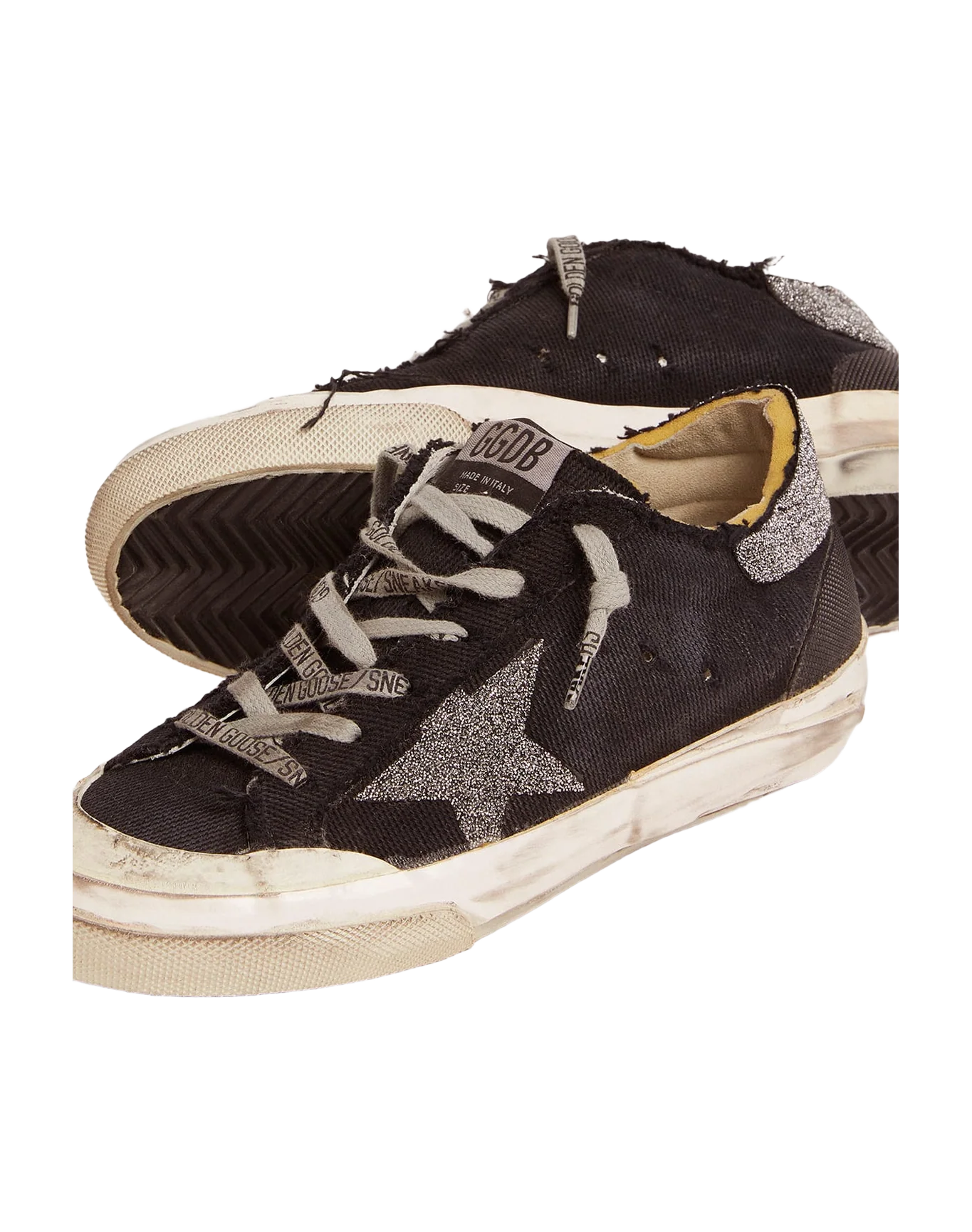 Women | Super-Star Lab Canvas with Swarovski Crystal Star & Heel Tab | Black x Crystal - Image 2