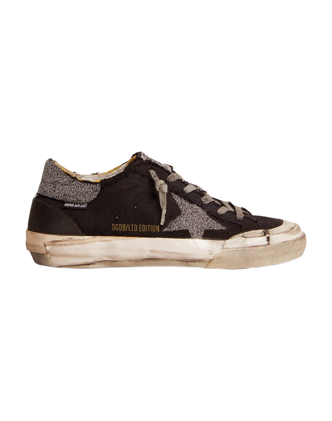 Women | Super-Star Lab Canvas with Swarovski Crystal Star & Heel Tab | Black x Crystal - Image 3