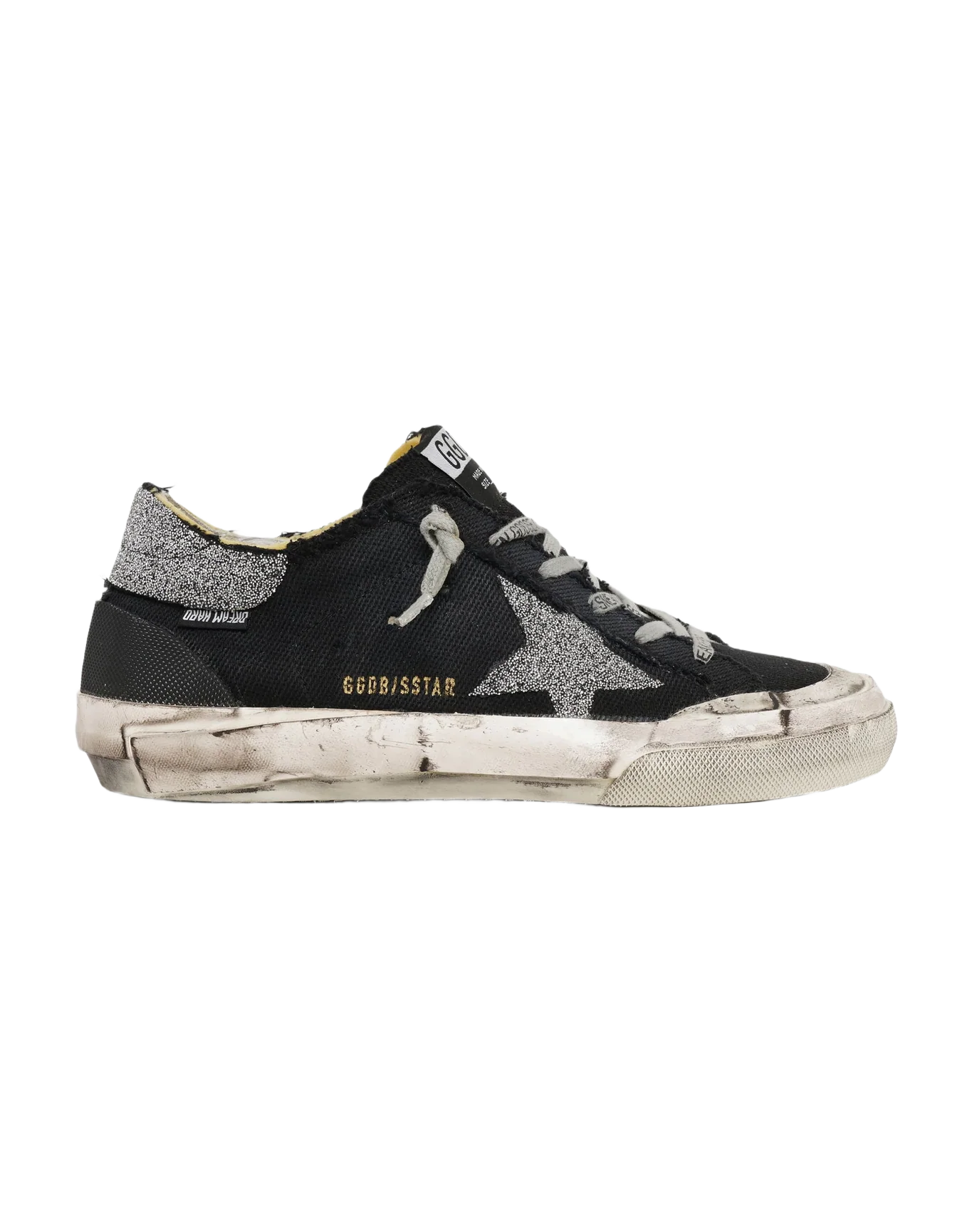 Women | Super-Star Lab Canvas with Swarovski Crystal Star & Heel Tab | Black x Crystal - Image 9