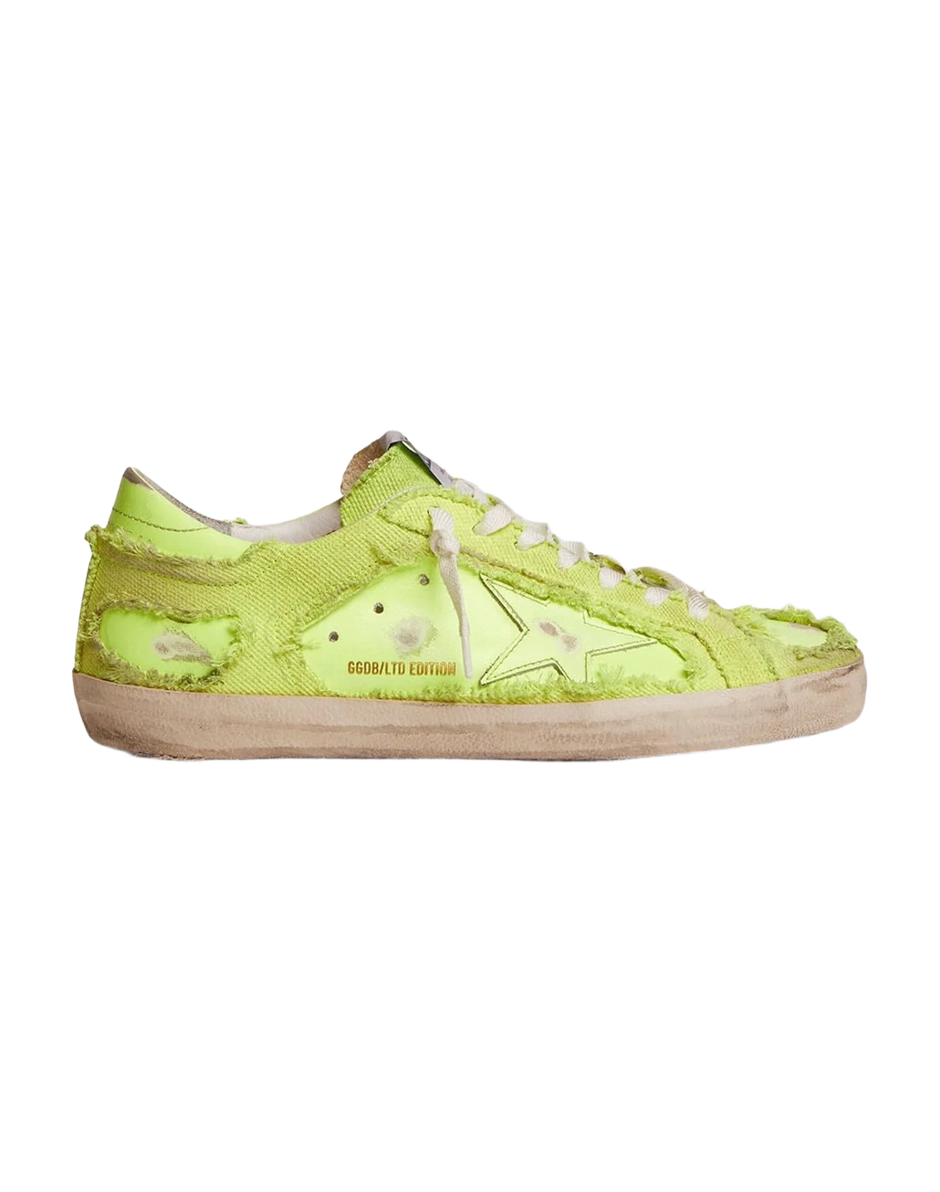 Women | Super-Star Lab Sneakers Fluorescent Yellow Leather & Canvas | Yellow Fluo