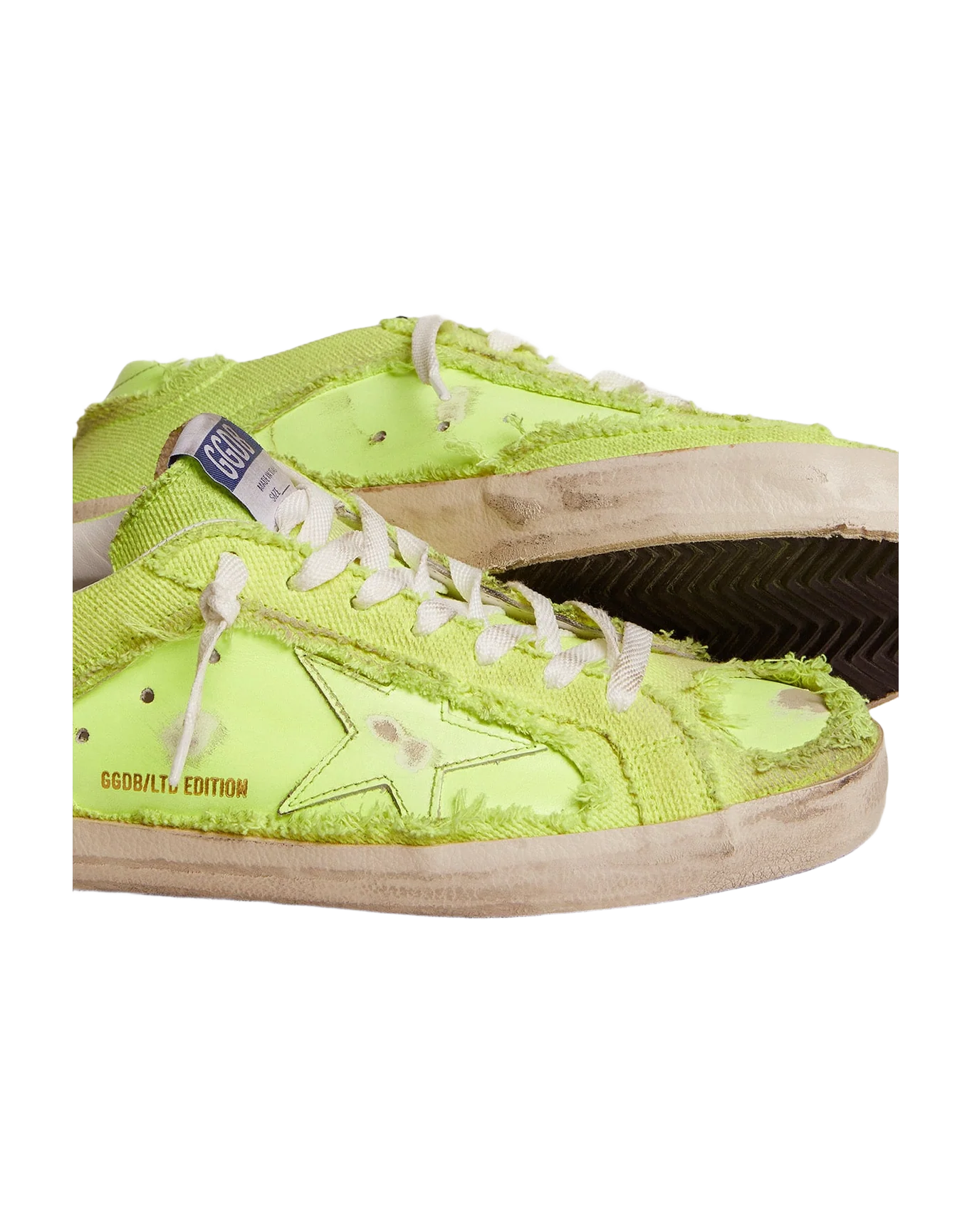 Women | Super-Star Lab Sneakers Fluorescent Yellow Leather & Canvas | Yellow Fluo - Image 3