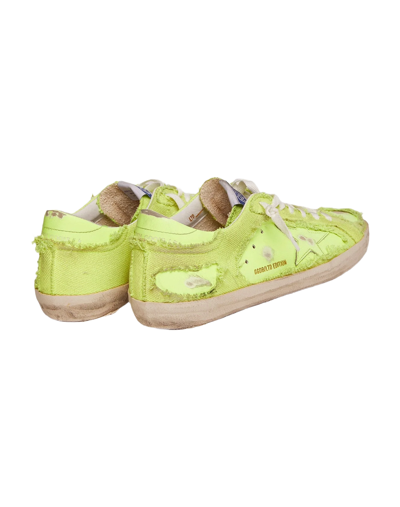 Women | Super-Star Lab Sneakers Fluorescent Yellow Leather & Canvas | Yellow Fluo - Image 4