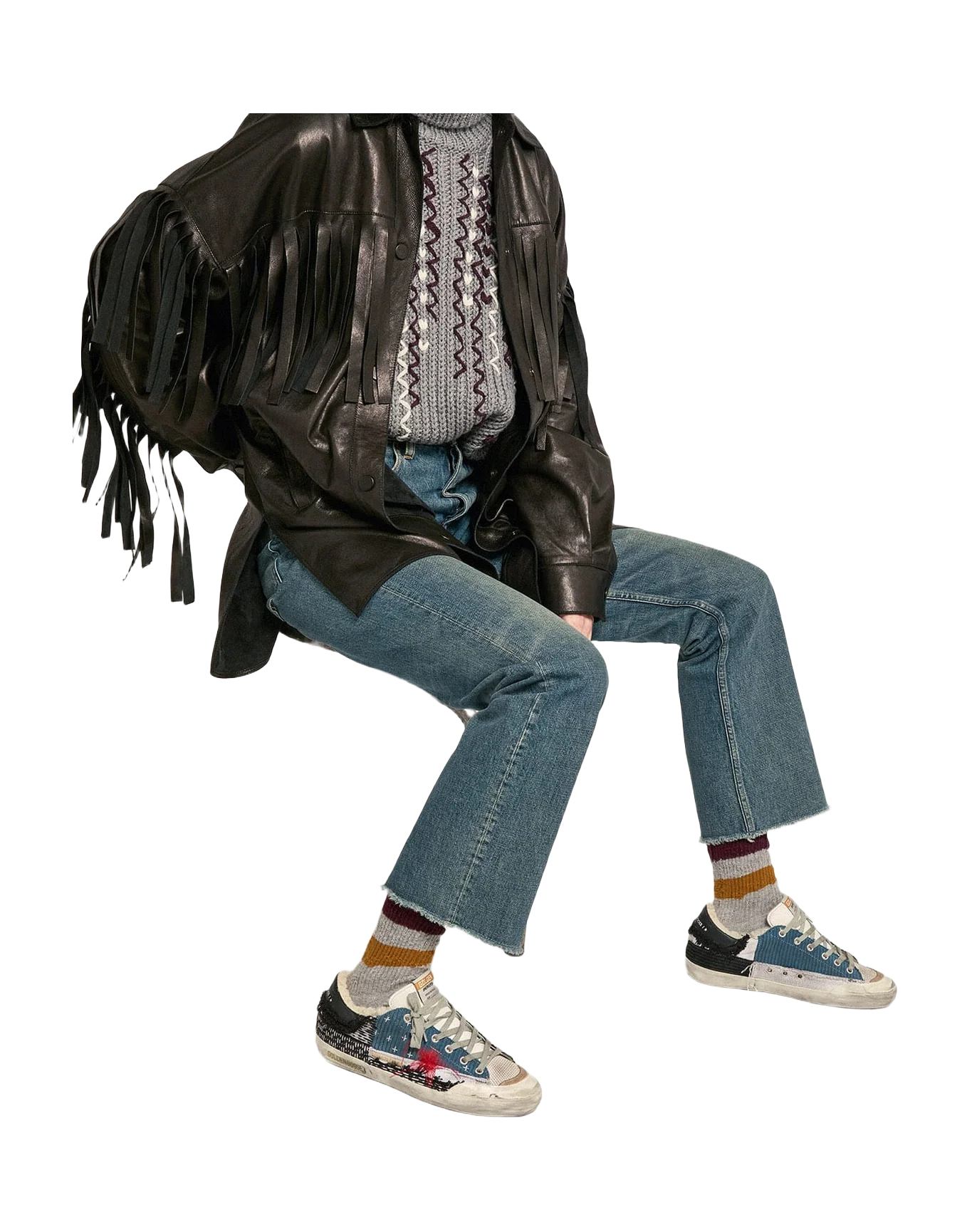 Women | Super-Star Lab Sneakers with Patchwork & Shearling Lining | Multicolor - Image 3