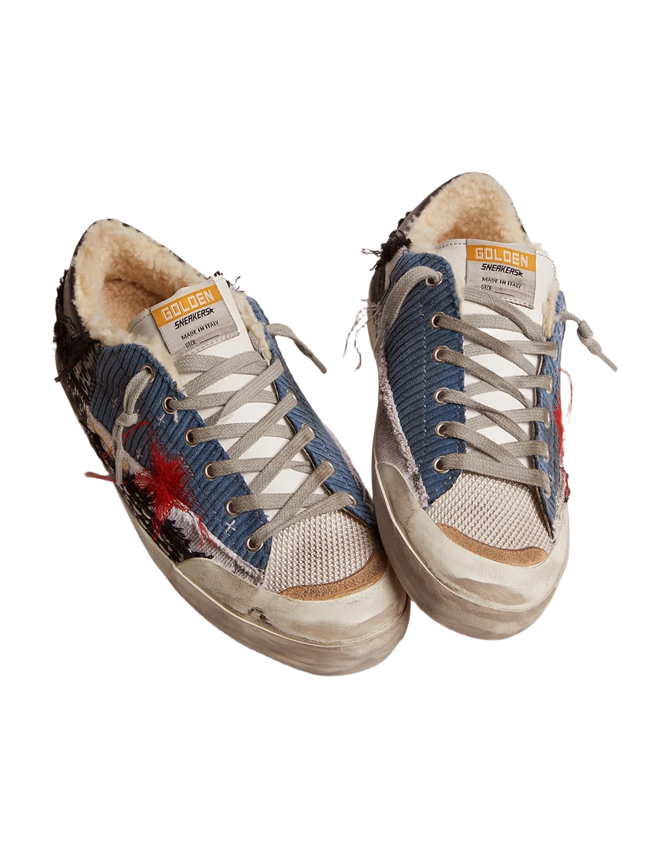 Women | Super-Star Lab Sneakers with Patchwork & Shearling Lining | Multicolor - Image 4