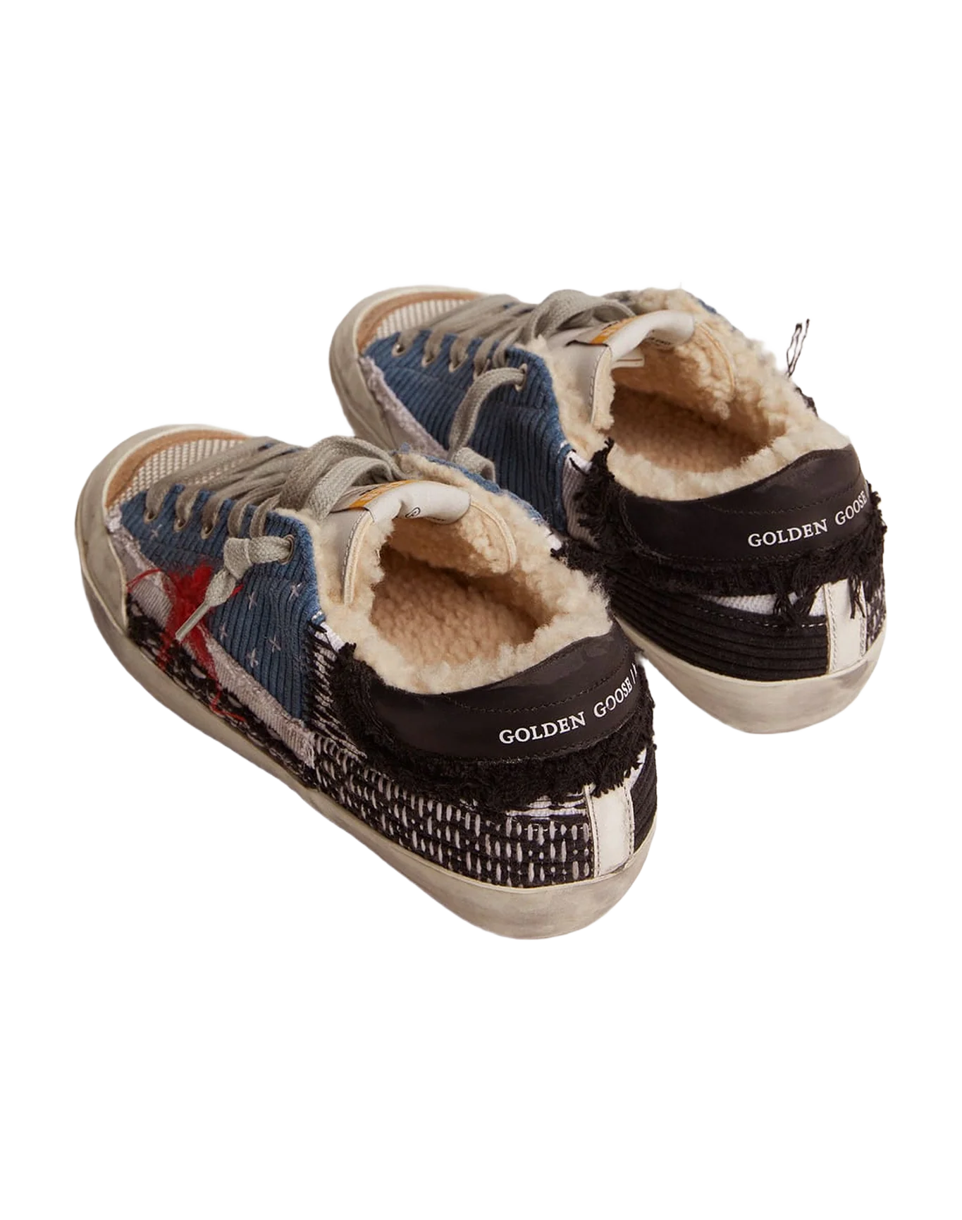 Women | Super-Star Lab Sneakers with Patchwork & Shearling Lining | Multicolor - Image 5