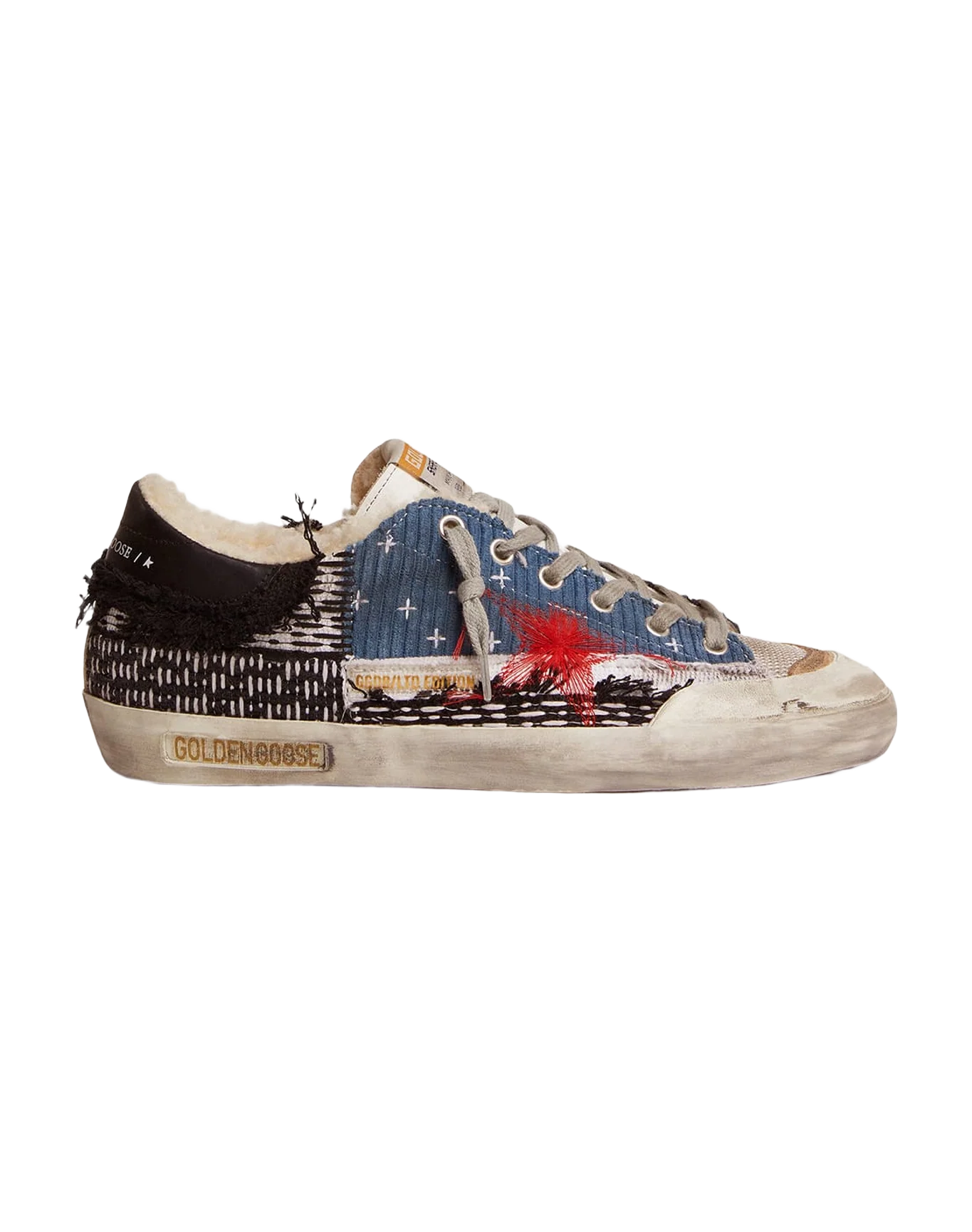 Women | Super-Star Lab Sneakers with Patchwork & Shearling Lining | Multicolor - Image 6