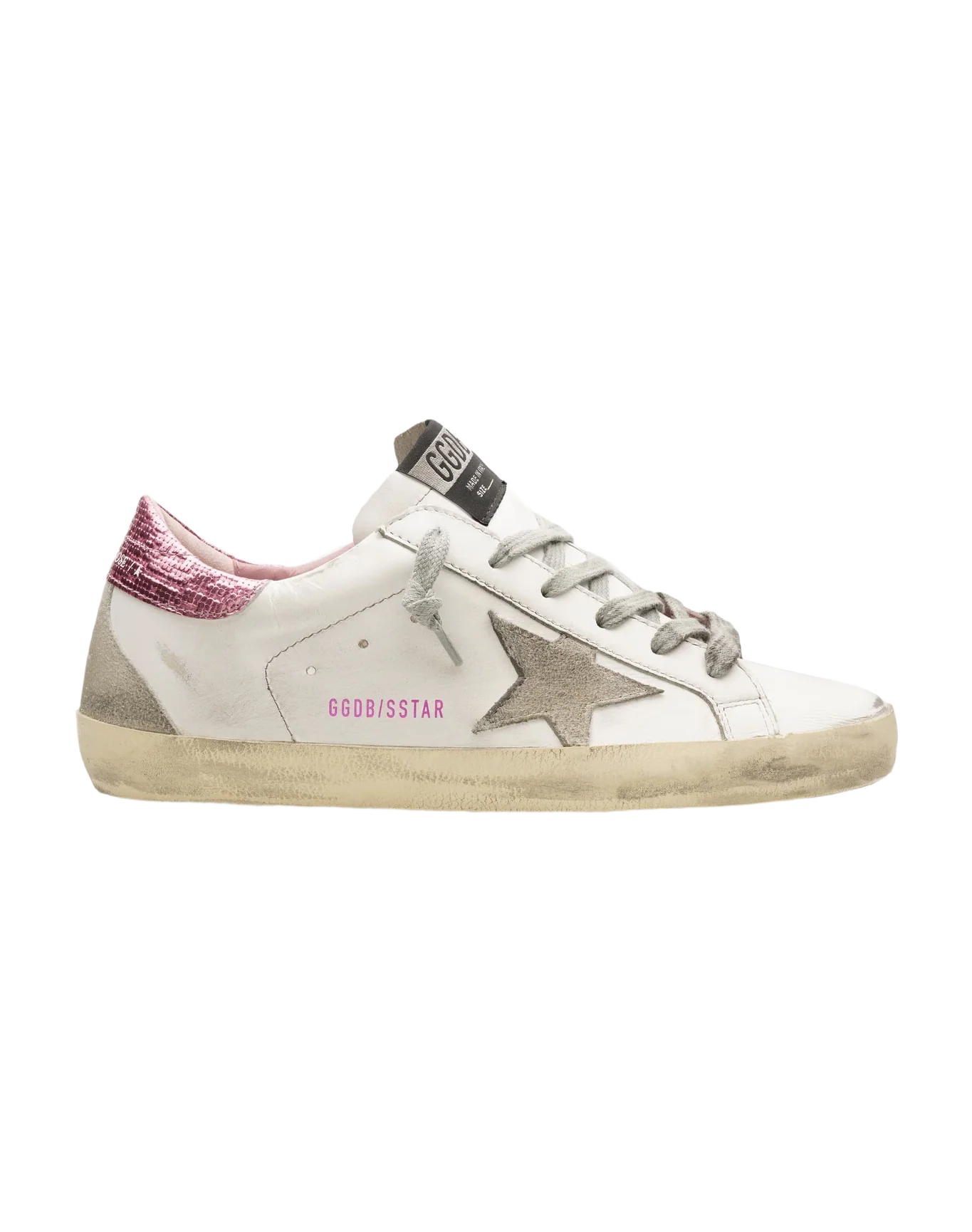 Women | Super-Star Leather Upper Suede Star Checkered Laminated | White x Ice x Pink - Image 4