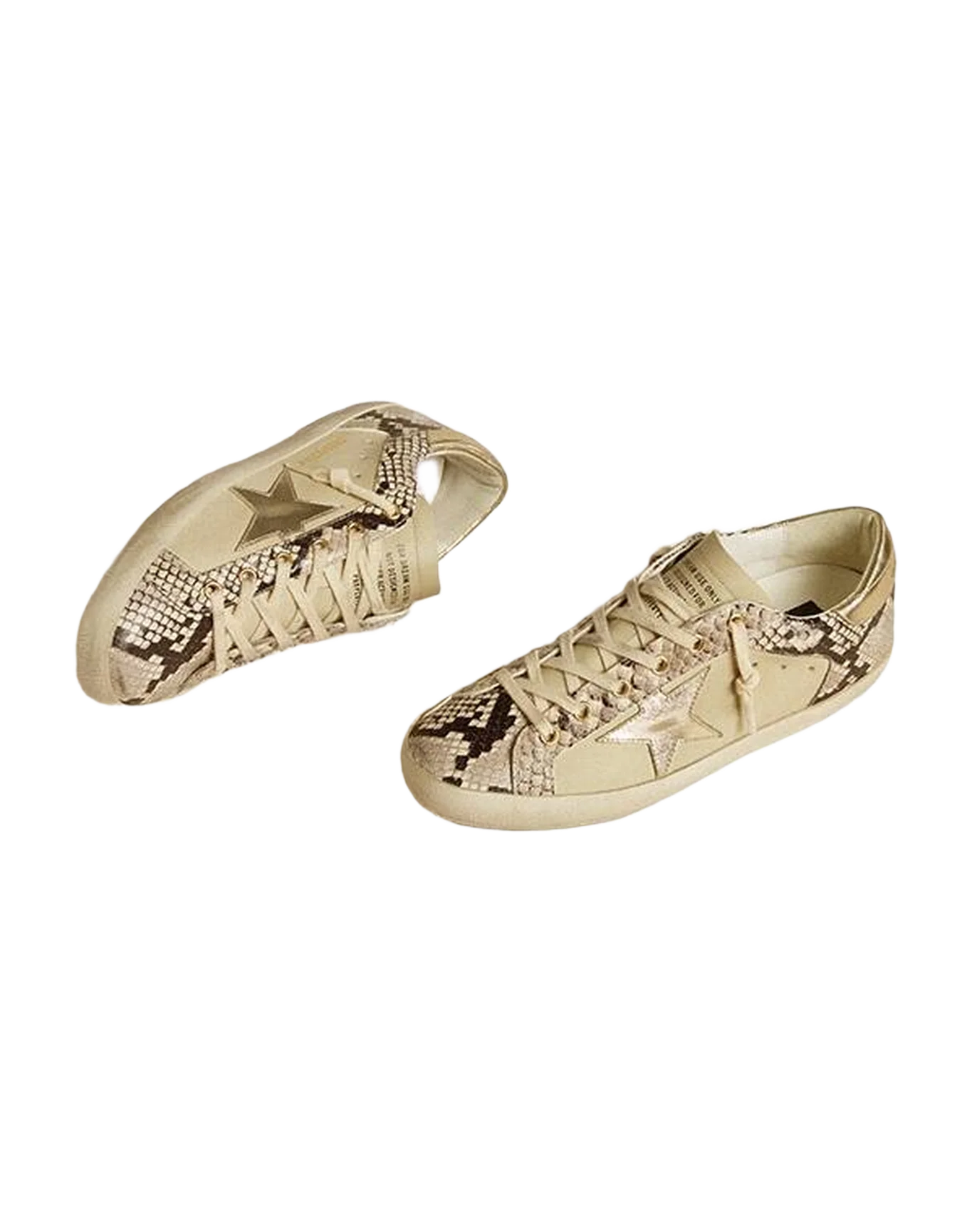 Women | Super-Star Leather with Python & Platinum Star Inserts | Grey Black Python x Sand x Platinum - Image 4