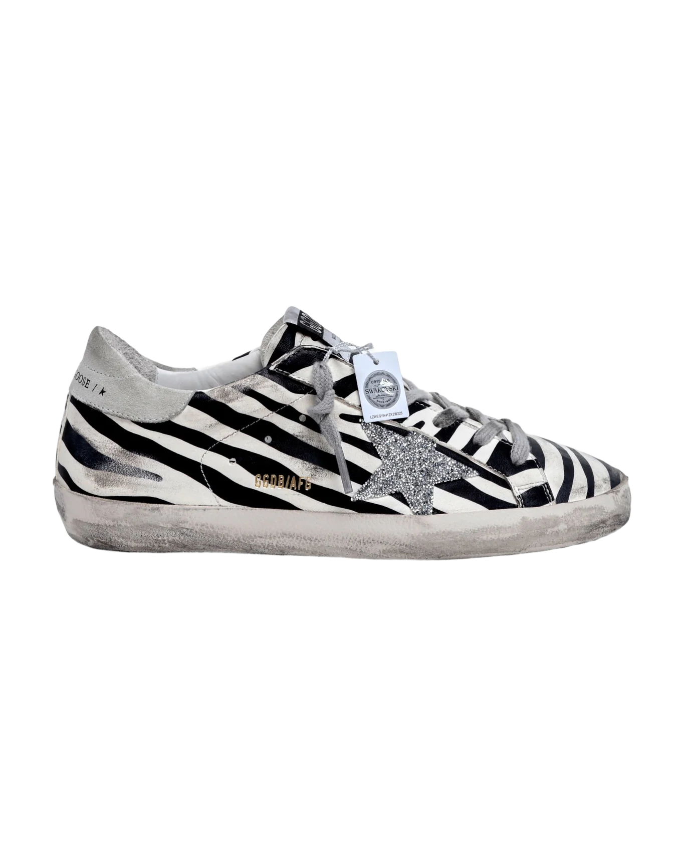 Women | Super-Star Ltd Sneakers Animal-Print Pony Skin with Swarovski Star | Zebra x Breige Brown Leo x Silver x Ice - Image 2