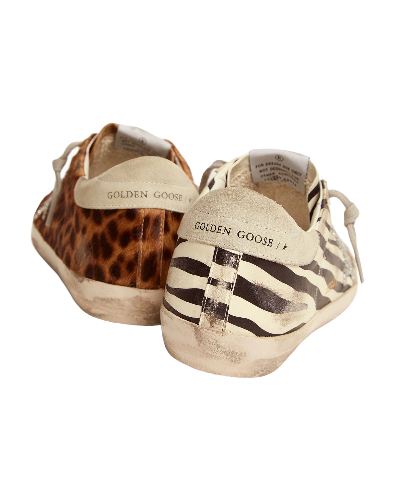 Women | Super-Star Ltd Sneakers Animal-Print Pony Skin with Swarovski Star | Zebra x Breige Brown Leo x Silver x Ice - Image 9