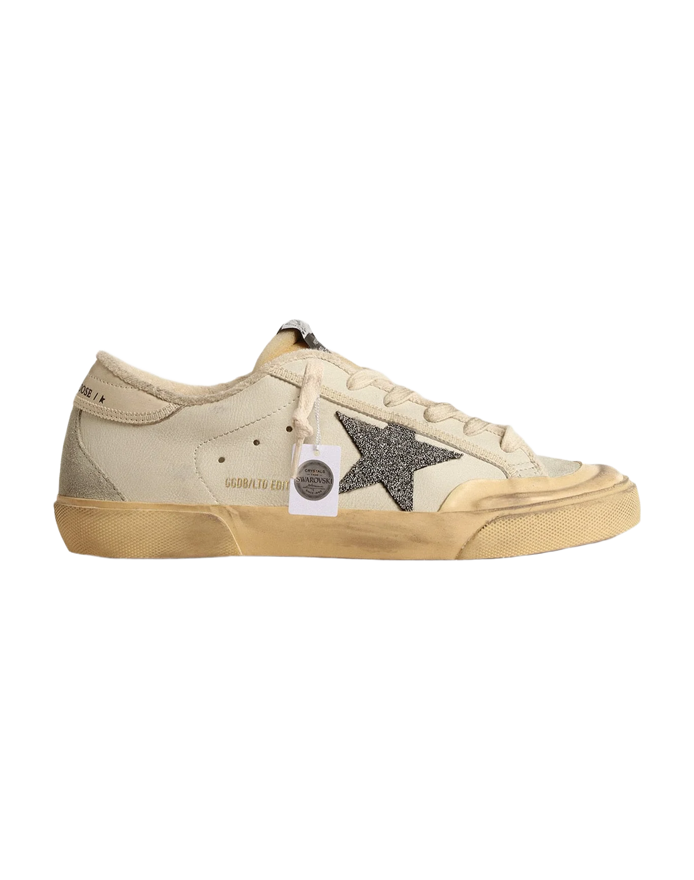 Women | Super-Star Ltd with Black Swarovski Crystal Star | White x Ice x Black x Buttercream - Image 3