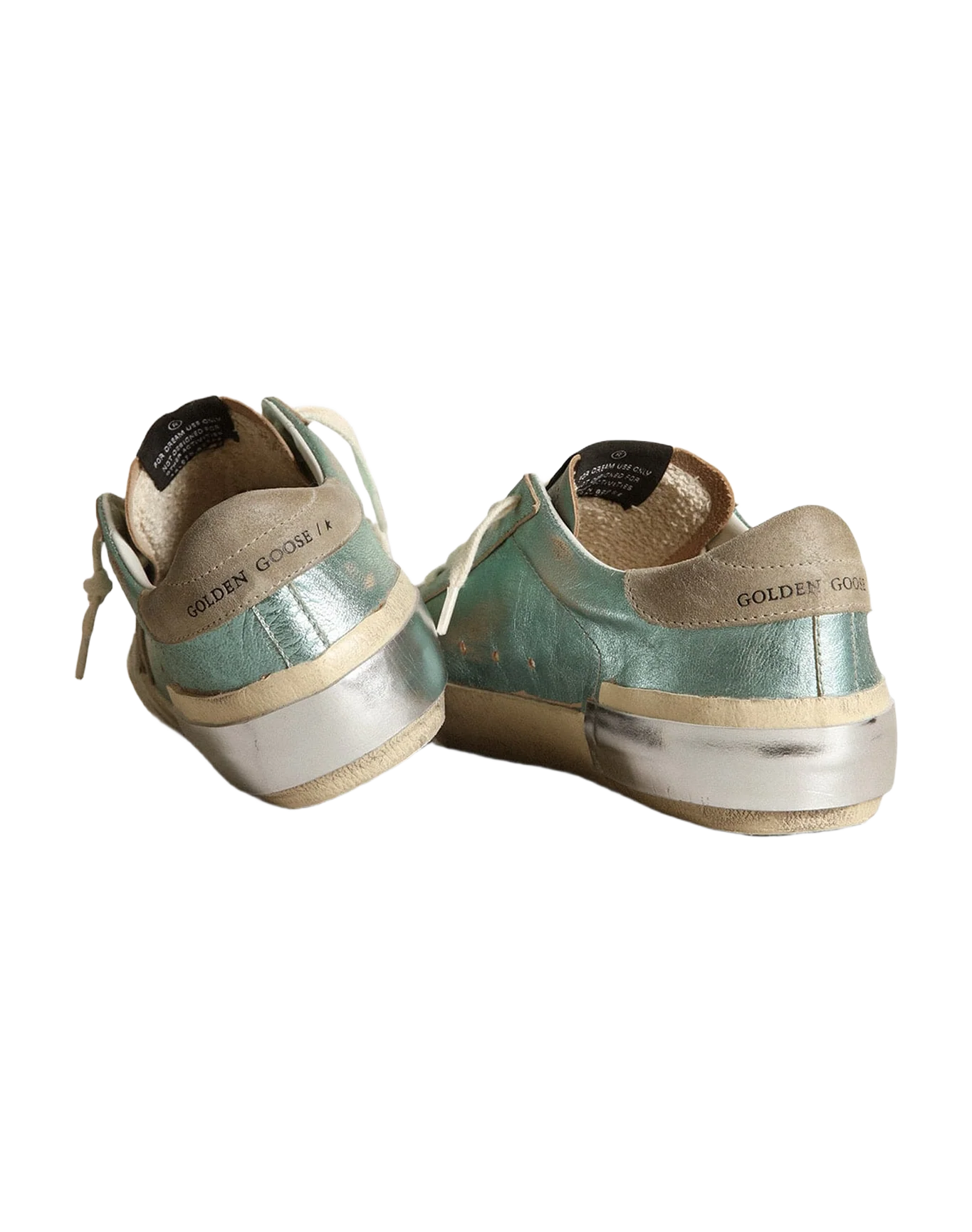 Women | Super-Star Mint Green Laminated Leather with Gray Star | Mint x Ice - Image 5