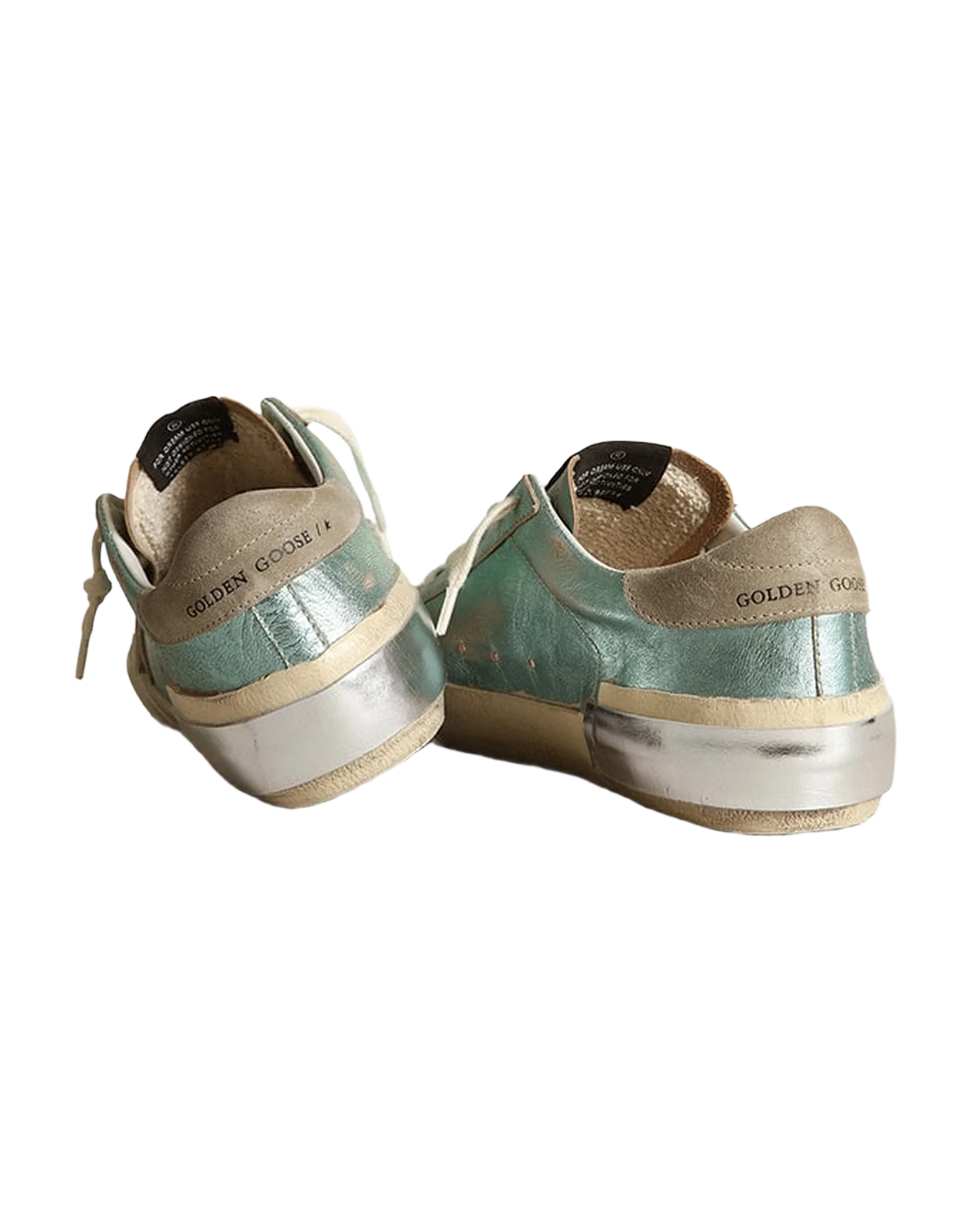 Women | Super-Star Mint Green Laminated Leather with Gray Star | Mint x Ice - Image 6