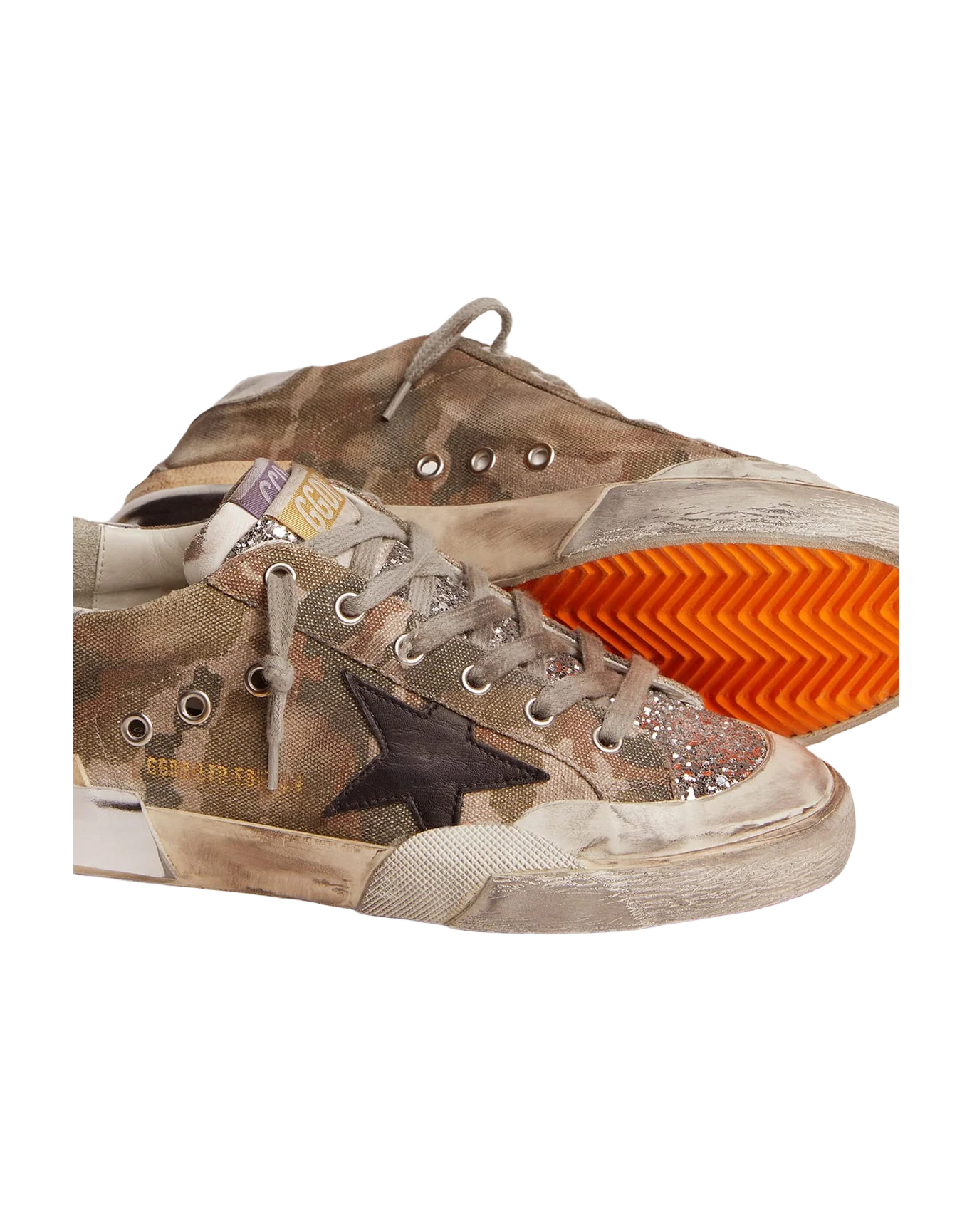 Women | Super-Star Penstar Lab Sneakers Camouflage Canvas with Multi-Foxing | Green Camouflage x Black x Silver - Image 5