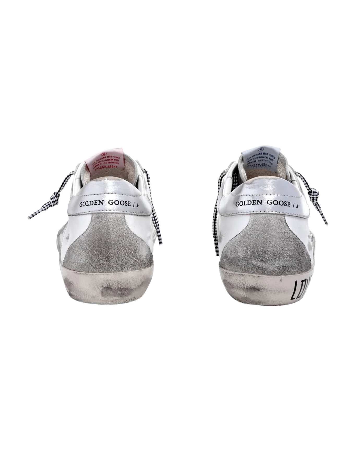 Women | Super-Star Penstar with Grey Star & Silver Heel Tab | White x Ice x Silver