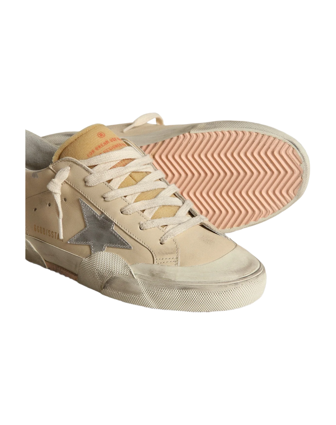 Women | Super-Star Penstar with Silver Leather Star & Suede Heel Tab | Cream x Silver x Ice - Image 3