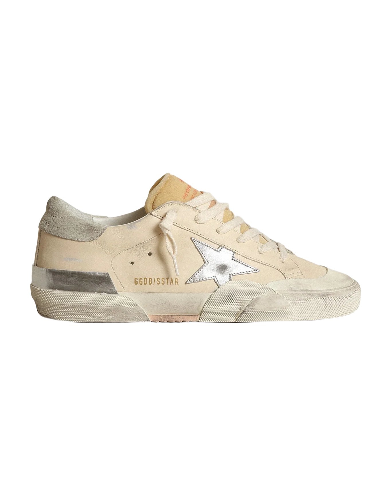 Women | Super-Star Penstar with Silver Leather Star & Suede Heel Tab | Cream x Silver x Ice - Image 5