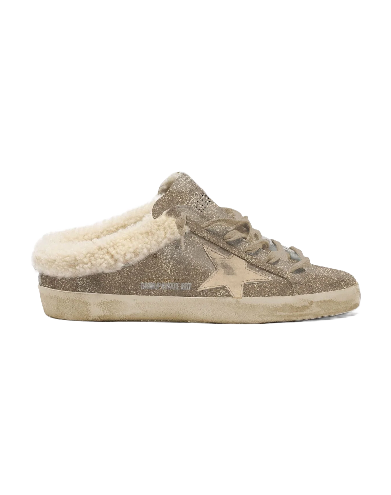 Women | Super-Star Sabot Platinum & Beige Suede | Platinum x Beige