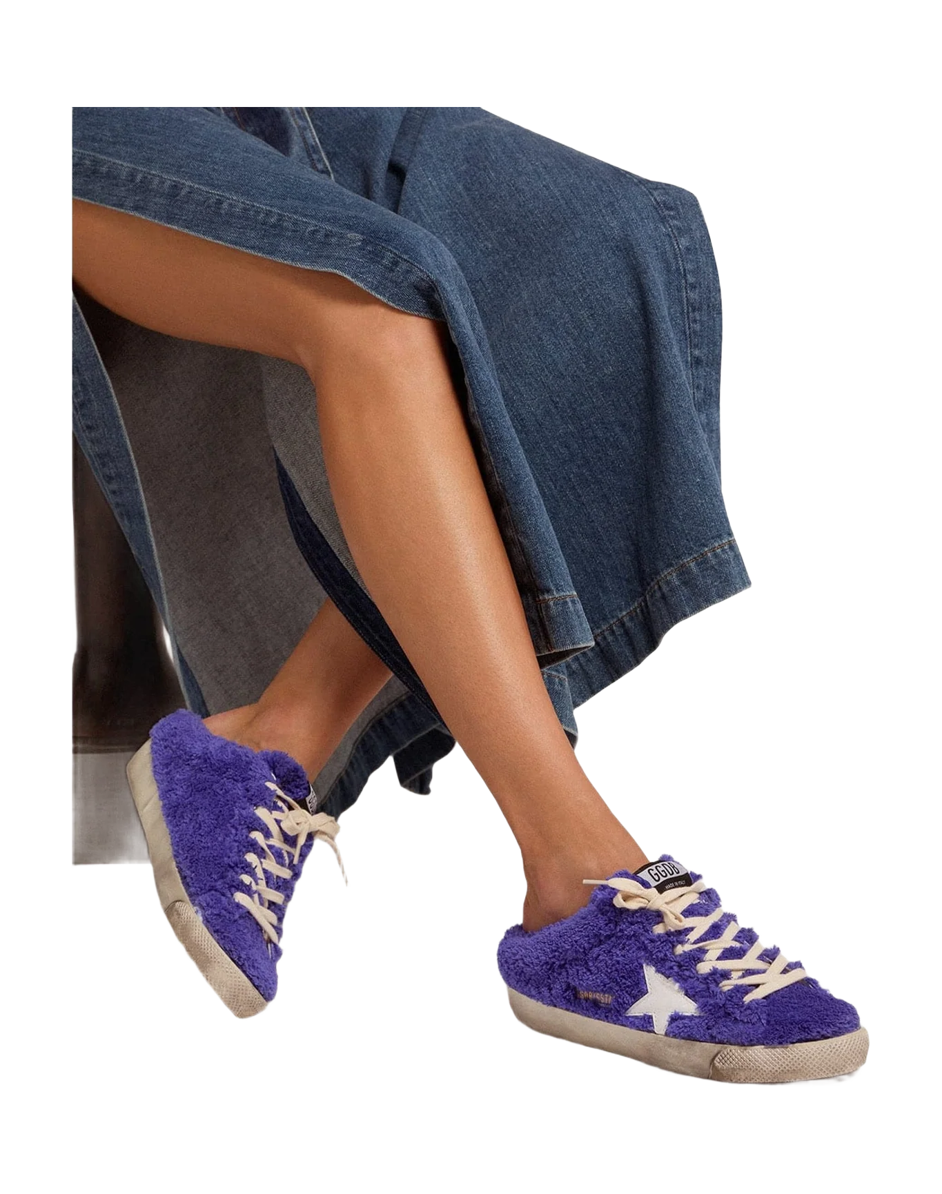 Women | Super-Star Sabot Royal Blue Terry with White Star | Royal Blue x White