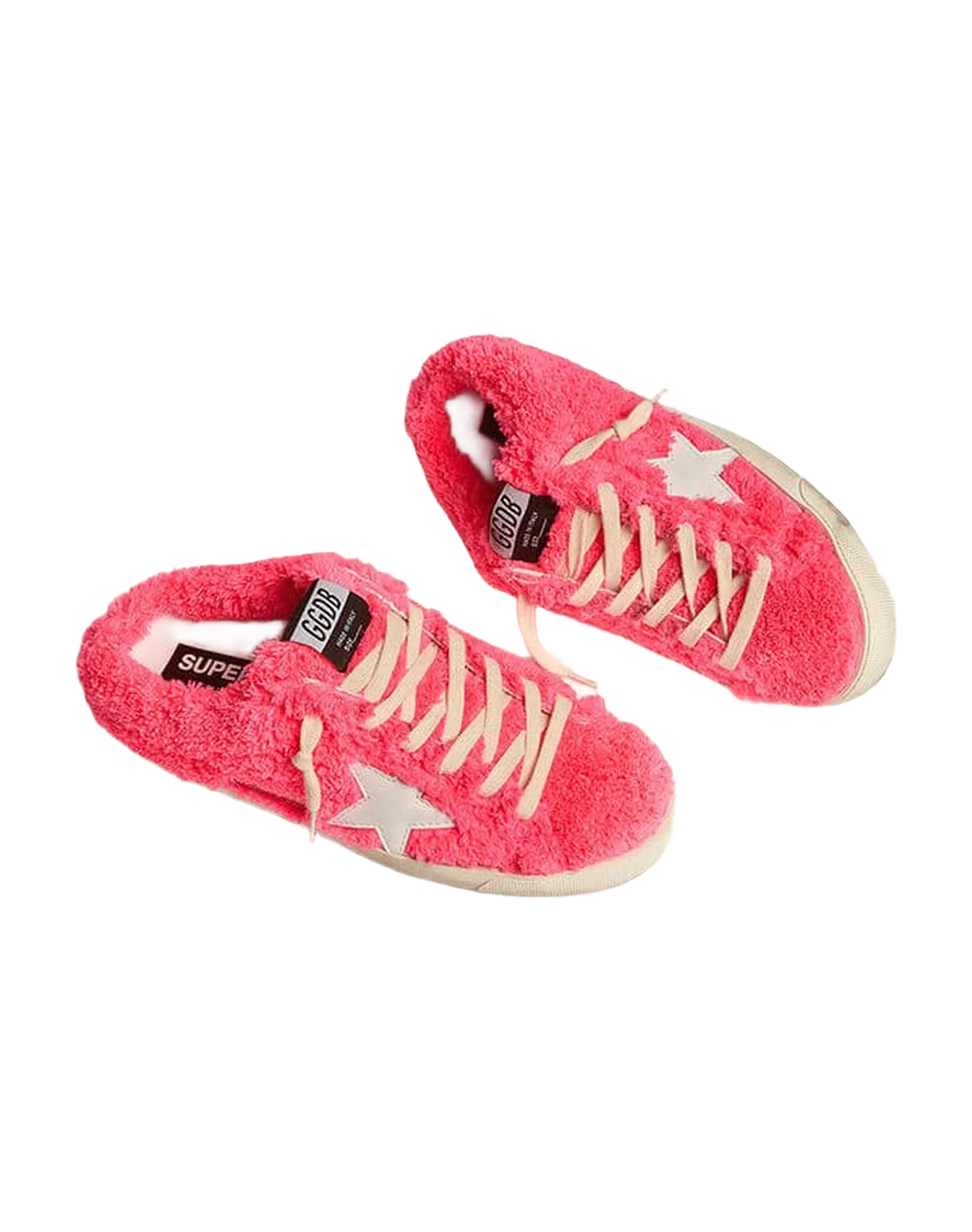 Women | Super-Star Sabot Sponge Upper Leather Star | Fuchsia x White - Image 3