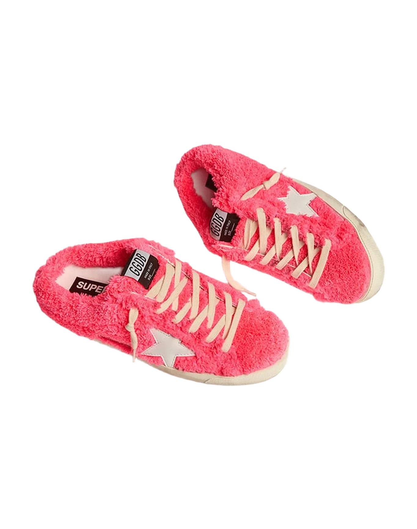 Women | Super-Star Sabot Sponge Upper Leather Star | Fuchsia x White - Image 6