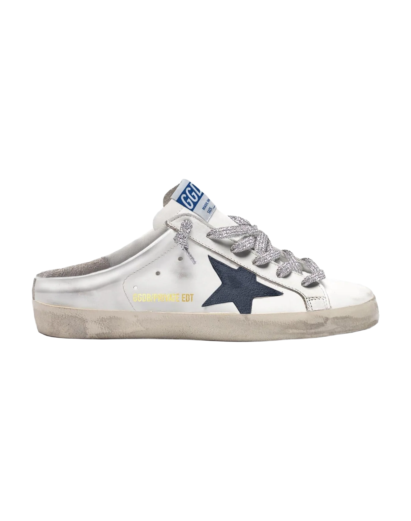 Women | Super-Star Sabot White with Dark Blue Star | White x Dark Blue - Image 2