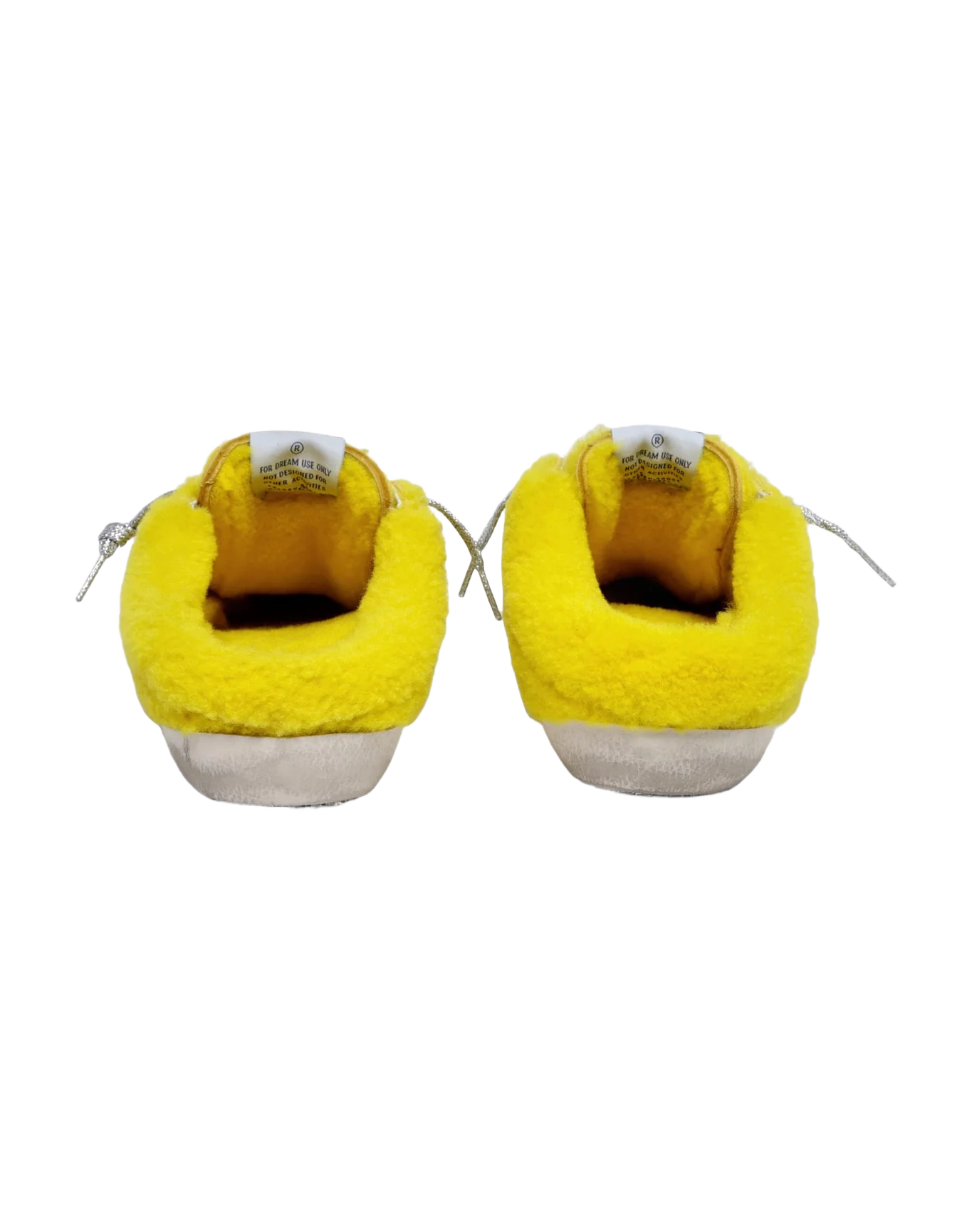 Women | Super-Star Sabots Fluorescent Yellow Shearling with White Leather Star | Yellow Fluo x White - Image 5