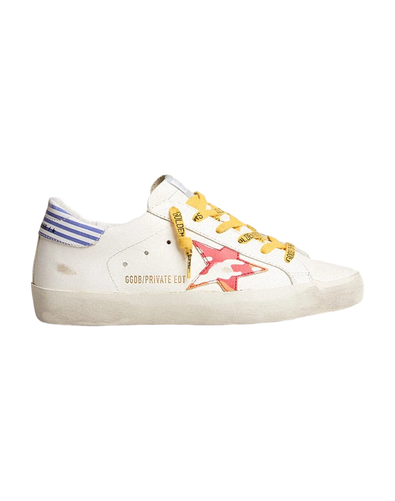 Women | Super-Star Sneakers Dfs- White Leather Star Stripes Heel - Image 6