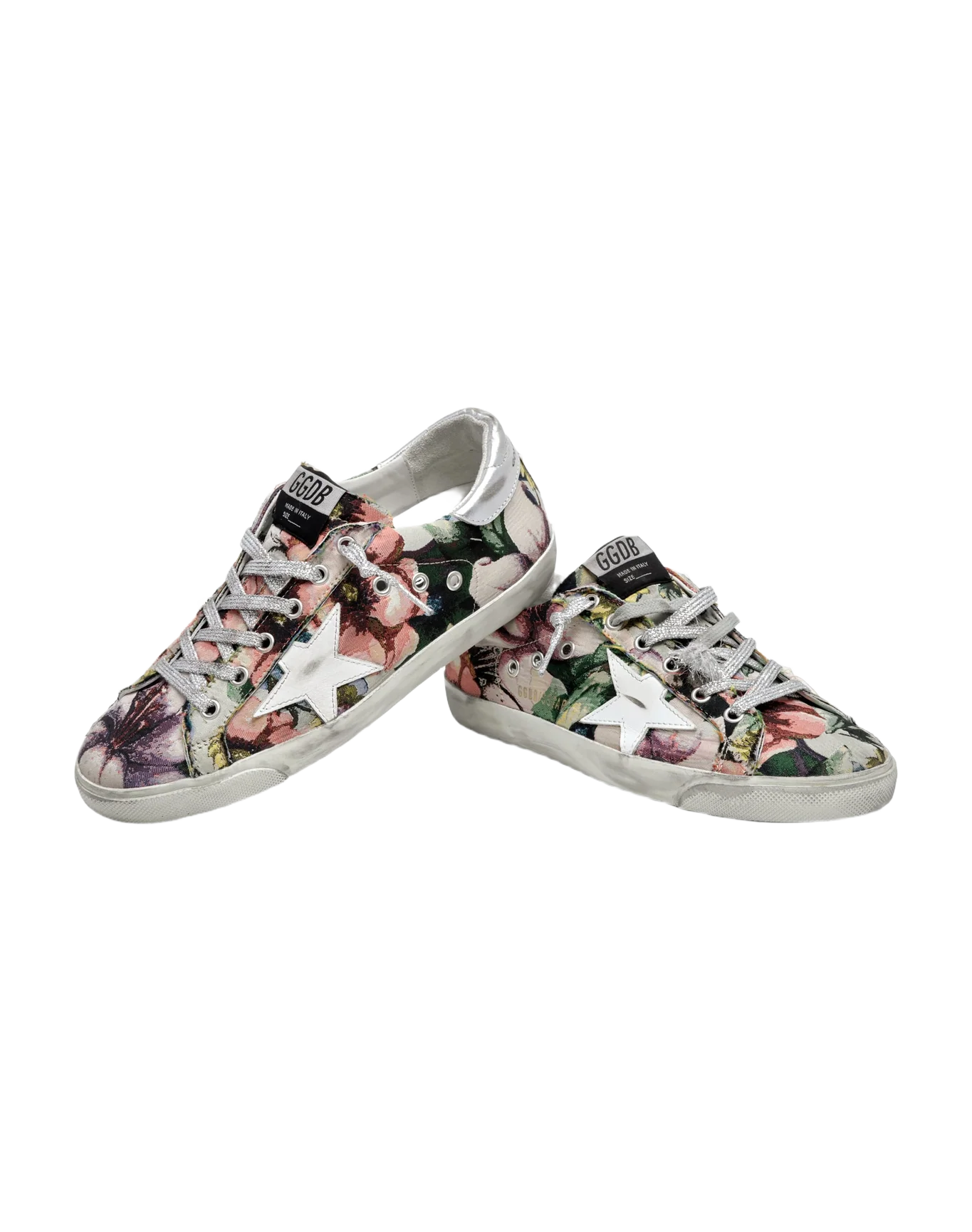 Women | Super-Star Sneakers Floral-Print Jacquard | Multicolor x White x Silver - Image 7