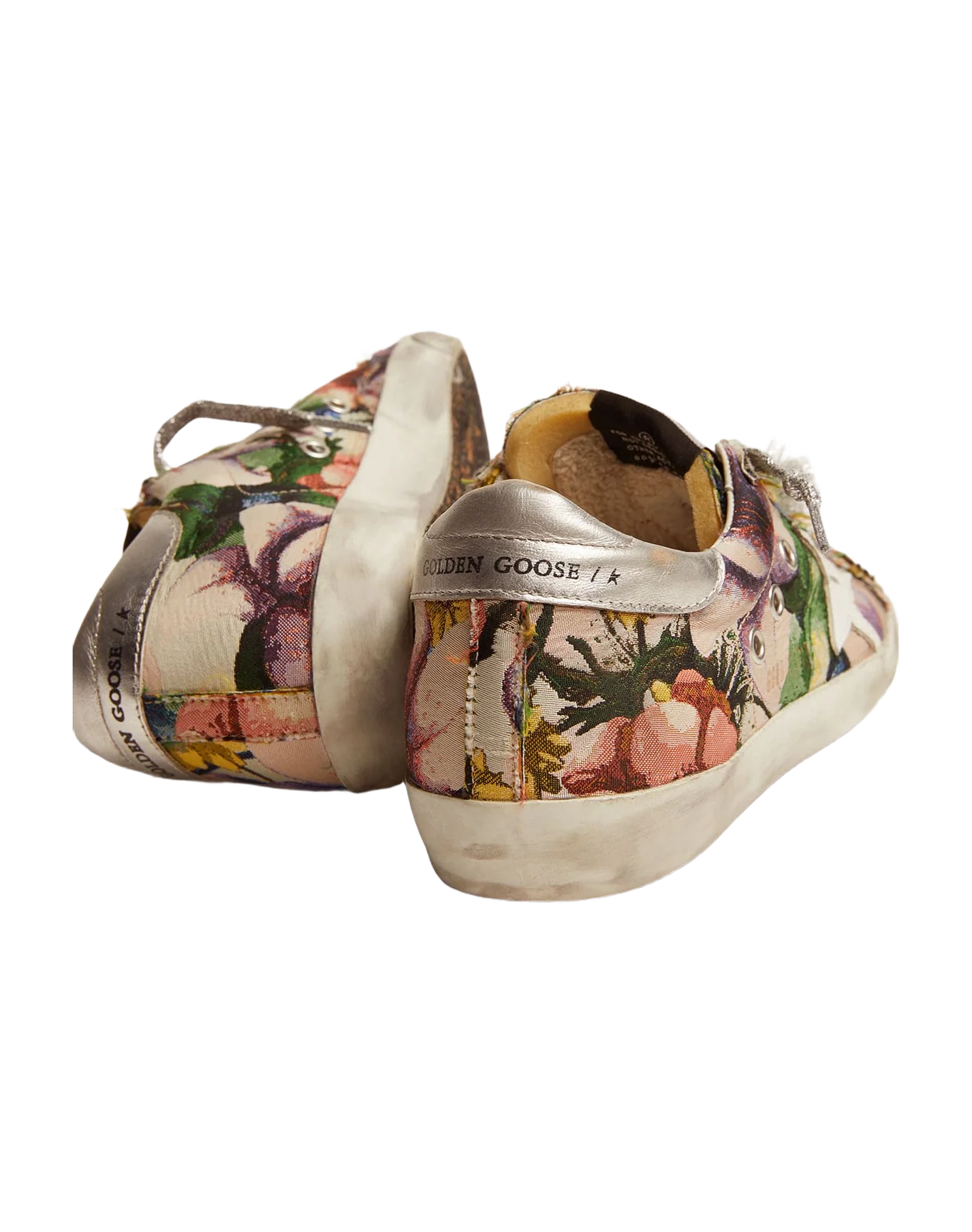 Women | Super-Star Sneakers Floral-Print Jacquard | Multicolor x White x Silver - Image 8