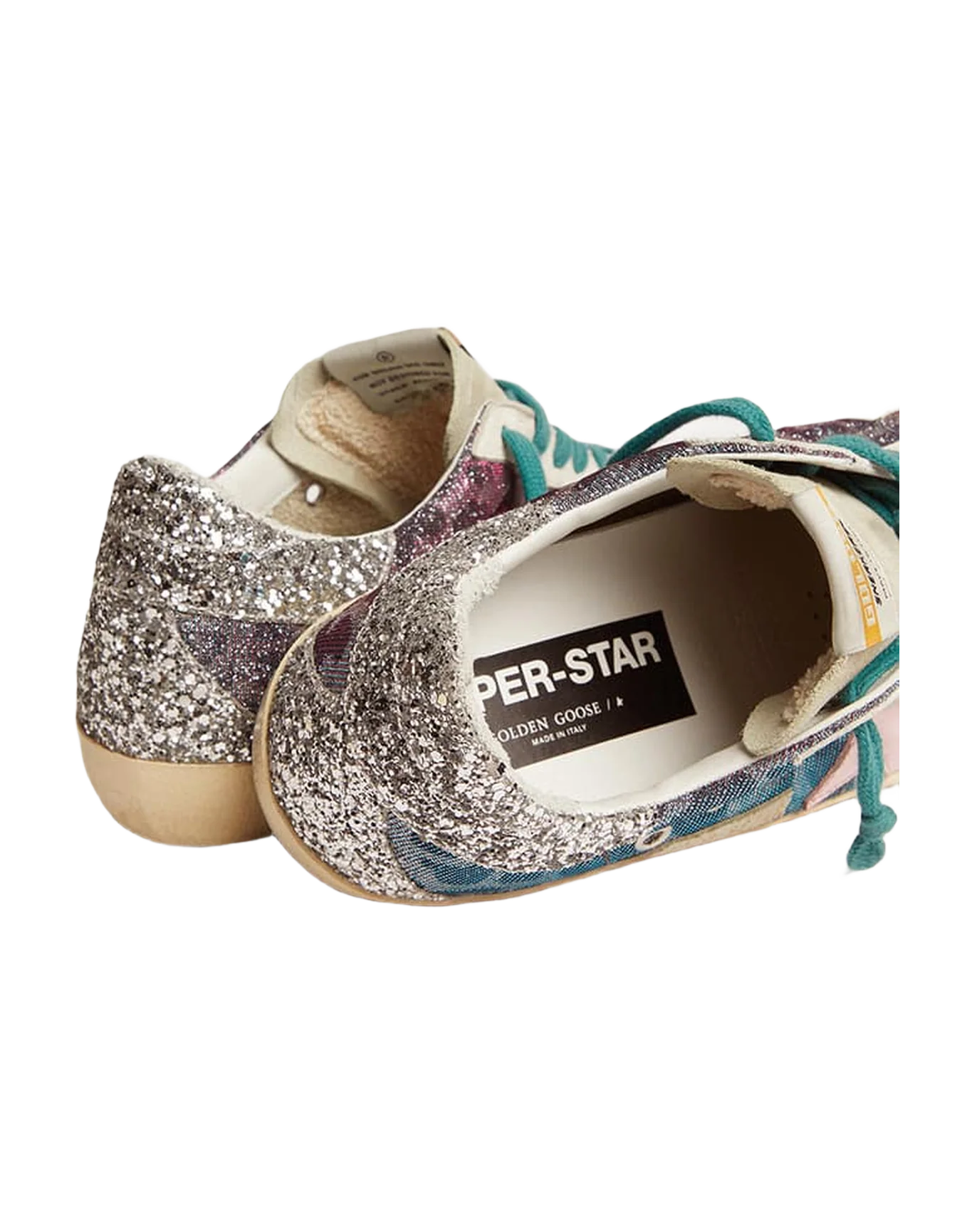Women | Super-Star Sneakers Pink Leopard Print with Pink Leather Star & Silver Glitter Heel Tab | Purple Black Leo x Ice x Orchid Pink x Silver - Image 7