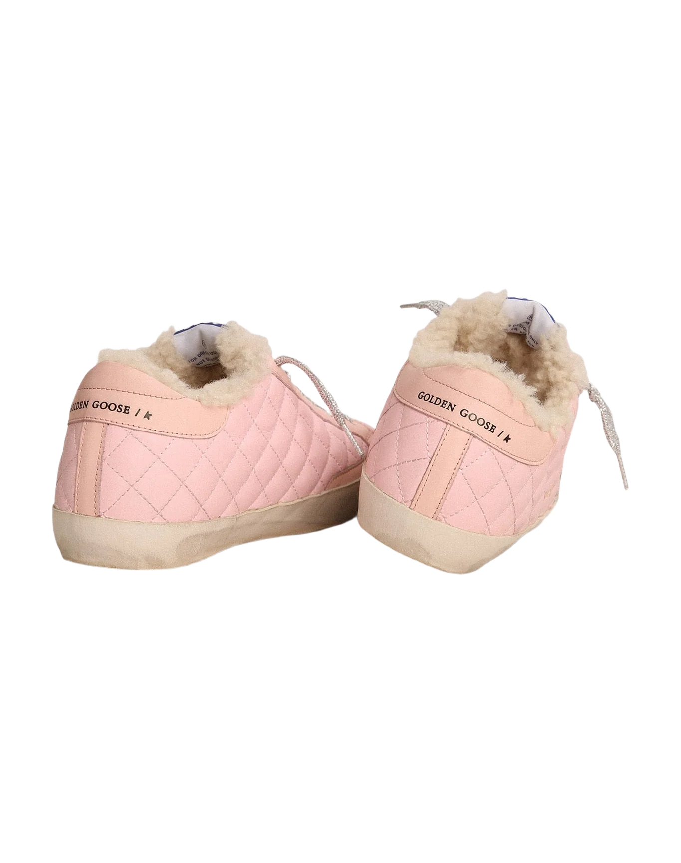Women | Super-Star Sneakers Pink Quilted Leather with Shearling Lining | Pink x Ice x Rose Quartz - Image 4