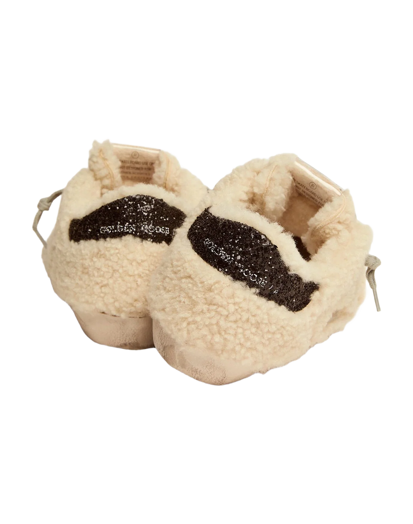 Women | Super-Star Sneakers Shearling with Gold 3D Star | Beige x Gold x Black - Image 4