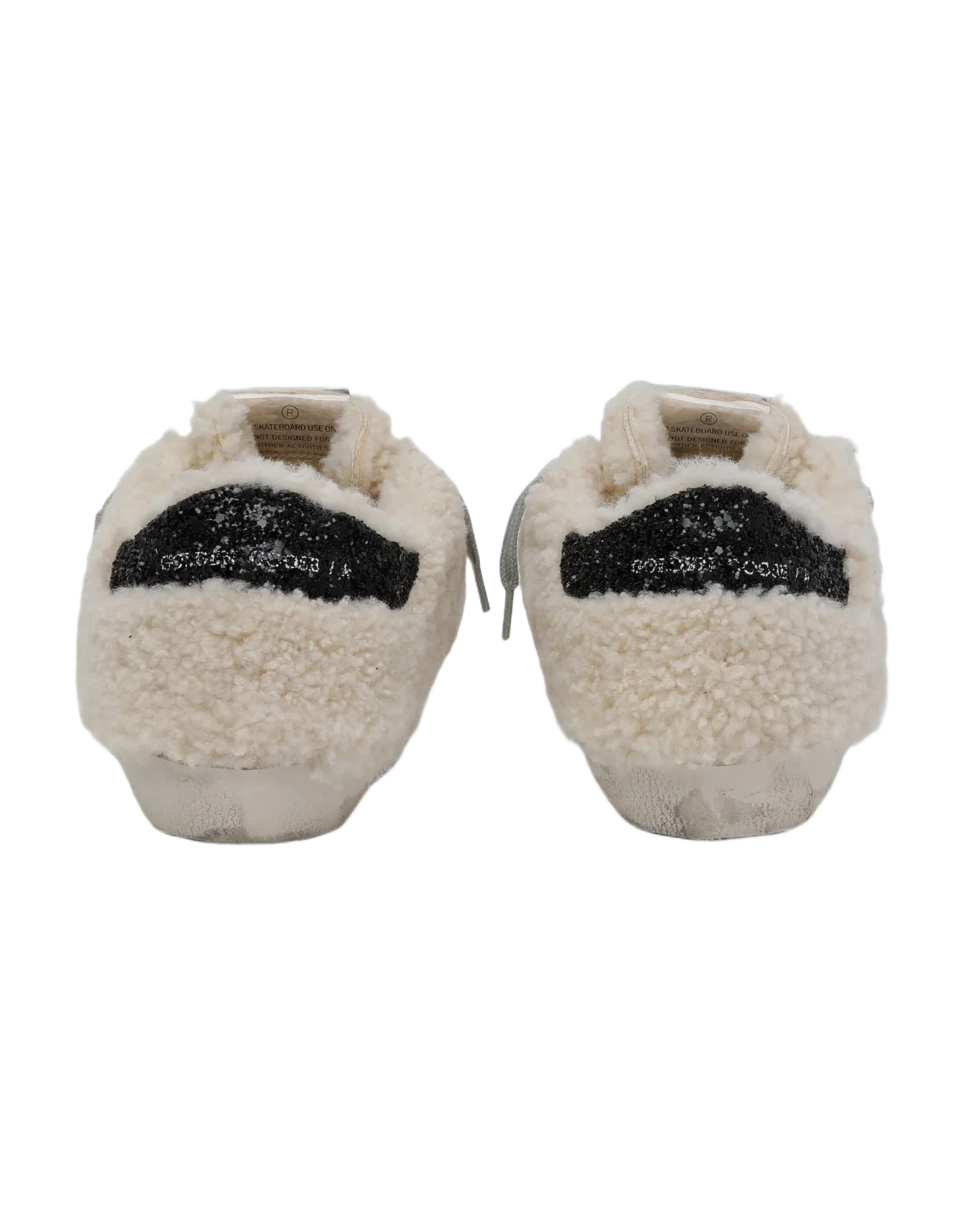 Women | Super-Star Sneakers Shearling with Gold 3D Star | Beige x Gold x Black - Image 7