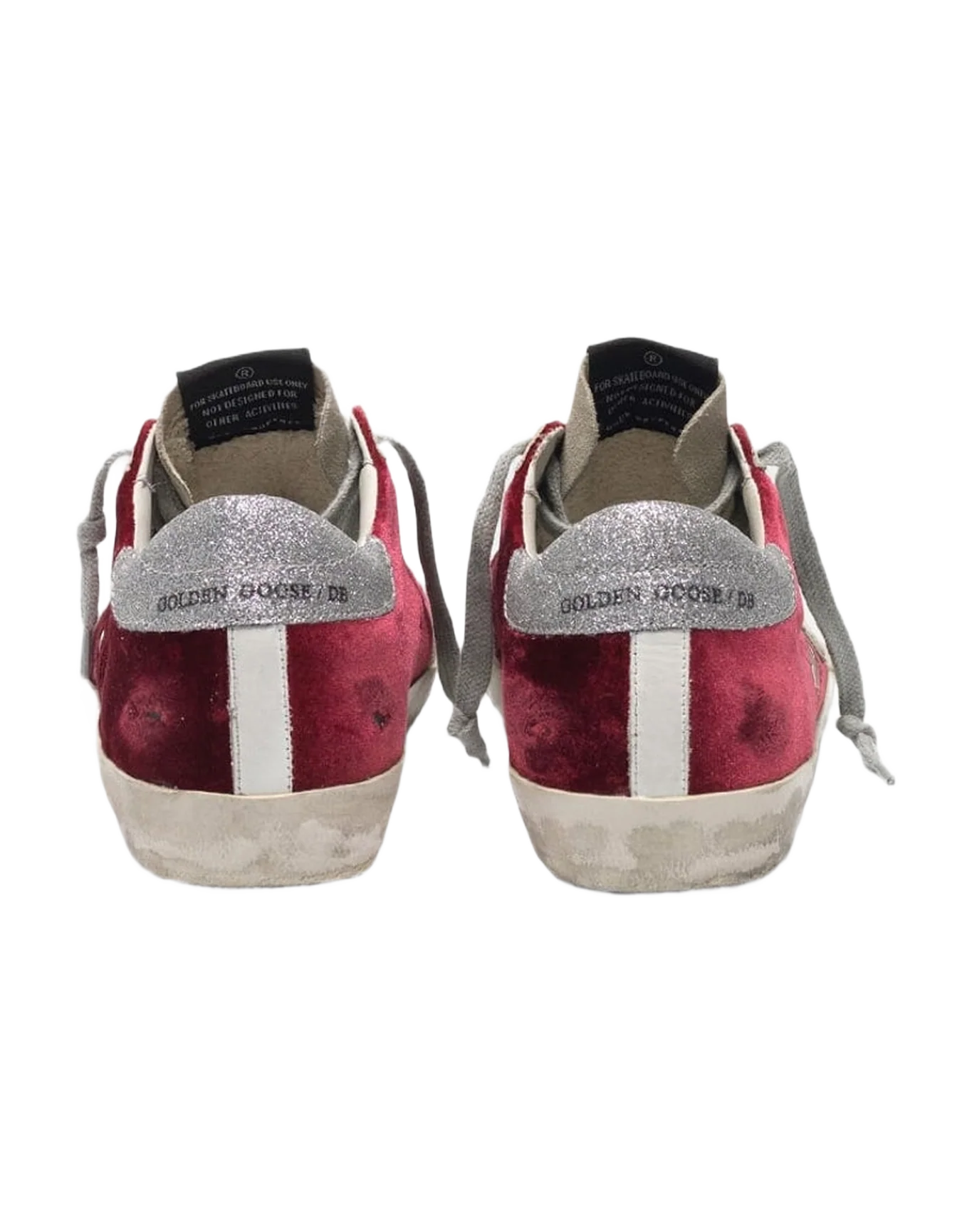Women | Super-Star Sneakers Velvet with Glittery Heel Tab