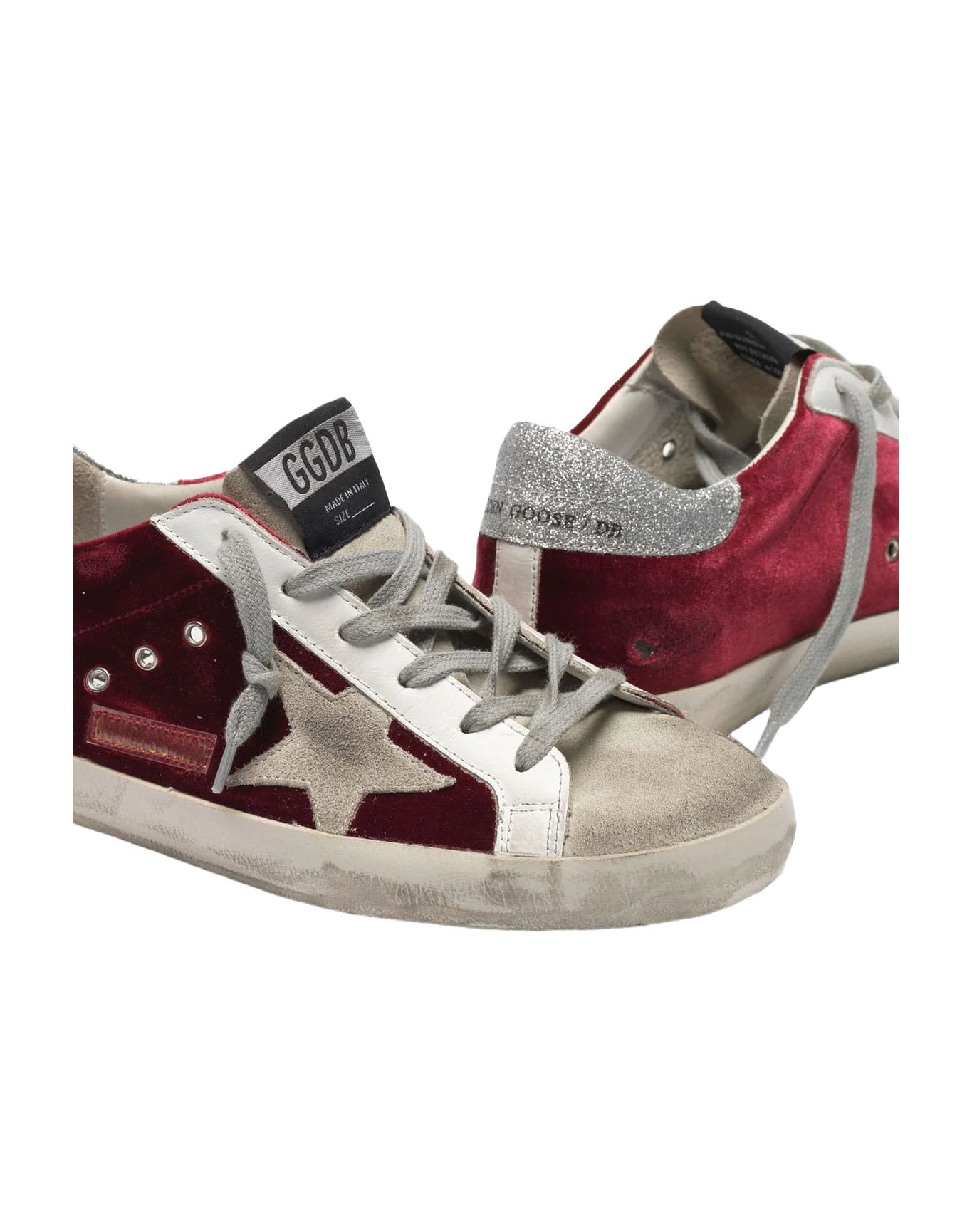 Women | Super-Star Sneakers Velvet with Glittery Heel Tab - Image 2