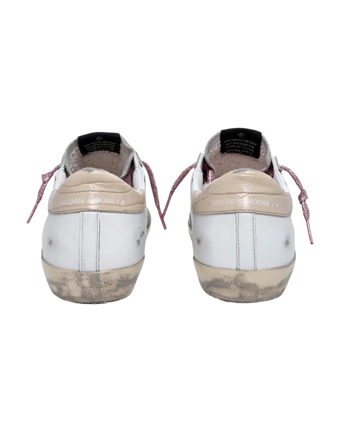 Women | Super-Star Sneakers White Leather & Silver Mesh | Light Silver x White x Ice x Silver x Beige - Image 7