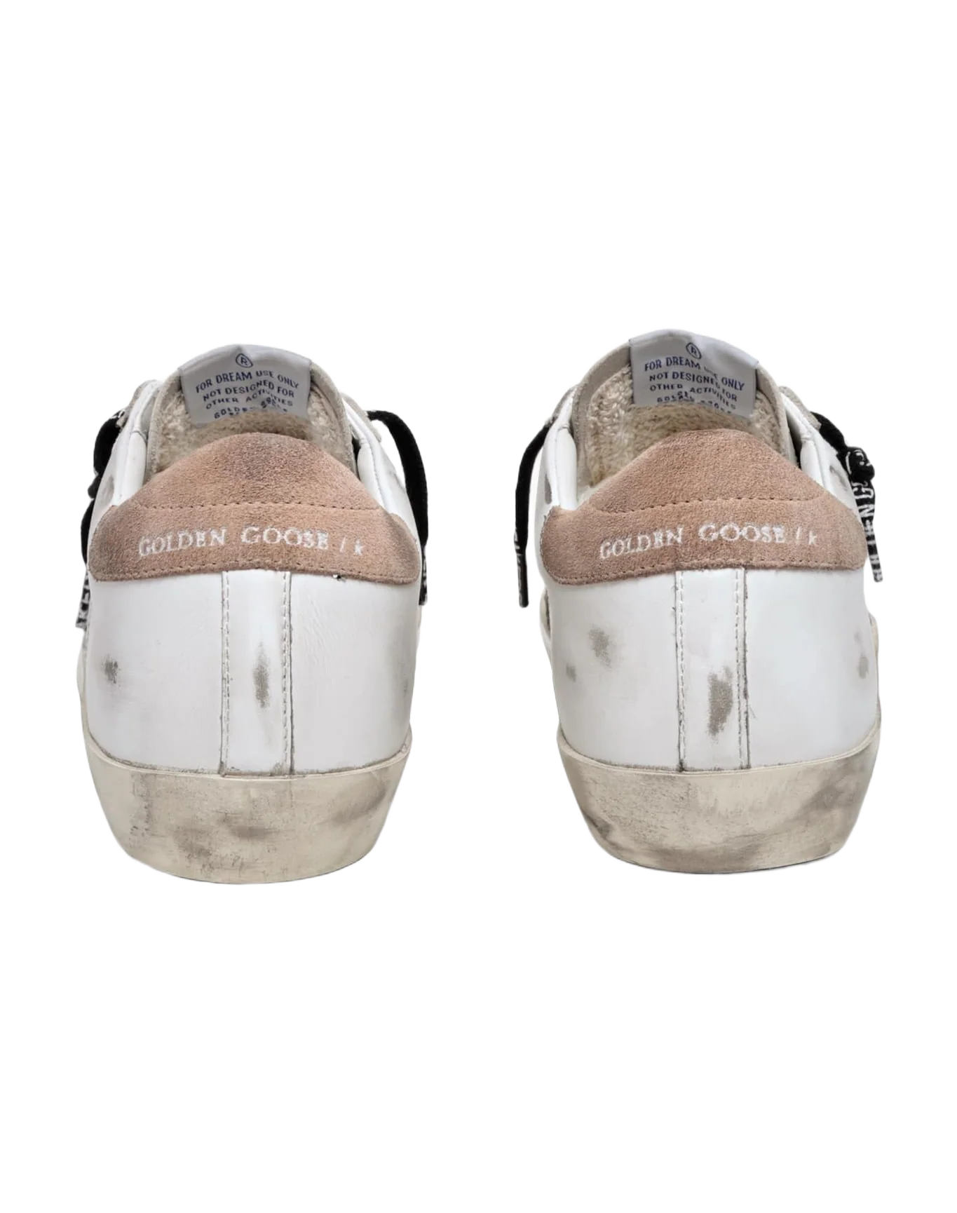 Women | Super-Star Sneakers White Leather with Lavender-Colored Glitter Star | White x Lavander x Beige - Image 6