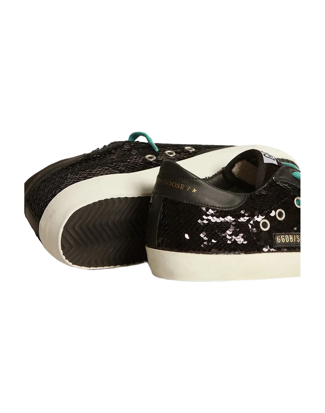 Women | Super-Star Sneakers with All-Over Black Sequins | Black - Image 3