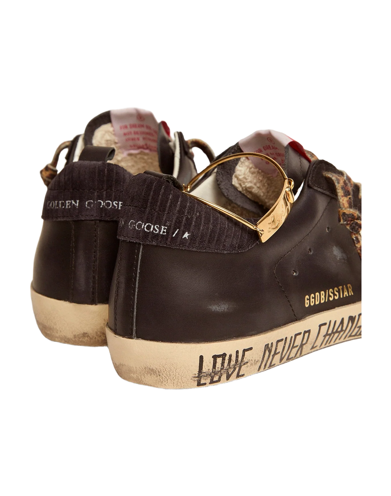 Women | Super-Star Sneakers with Black Upper & Gold Ankle Guard | Black x White - Image 7