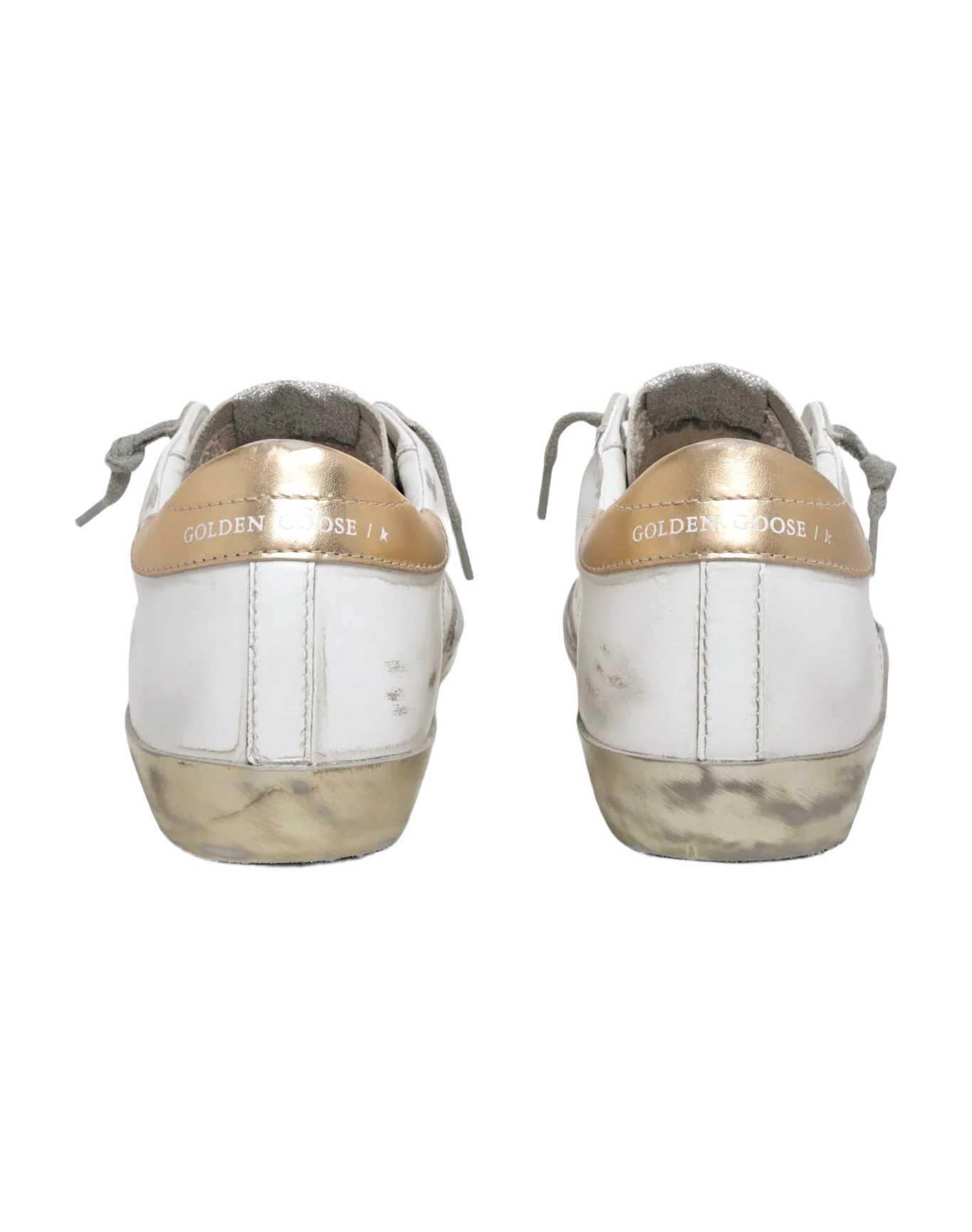 Women | Super-Star Sneakers with Handwritten Lettering & Crocodile-Print Leather Stars | White x Pale Pink x Blue x Gold - Image 2