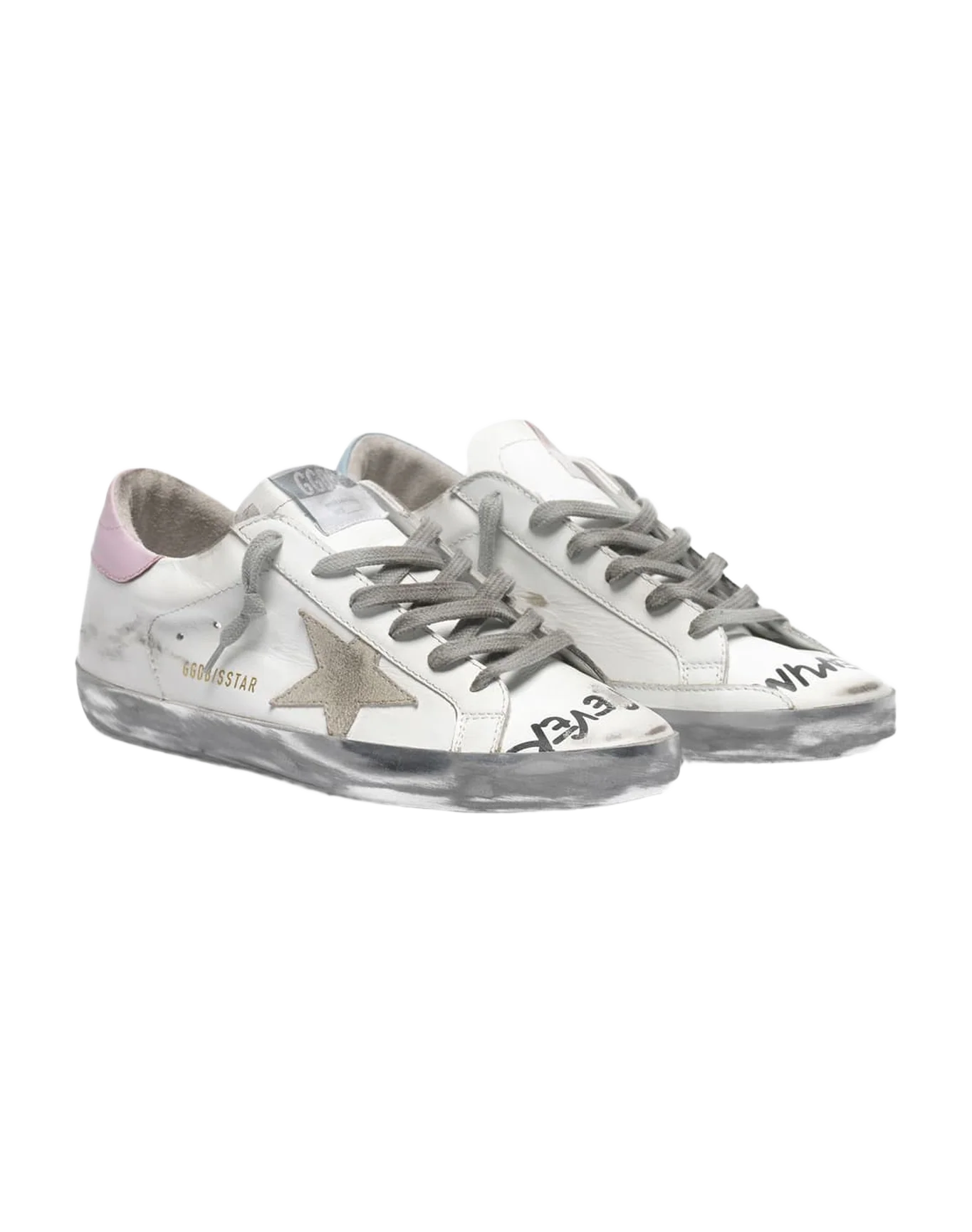 Women | Super-Star Sneakers with Handwritten Lettering & Two-Tone Heel Tabs - Image 2