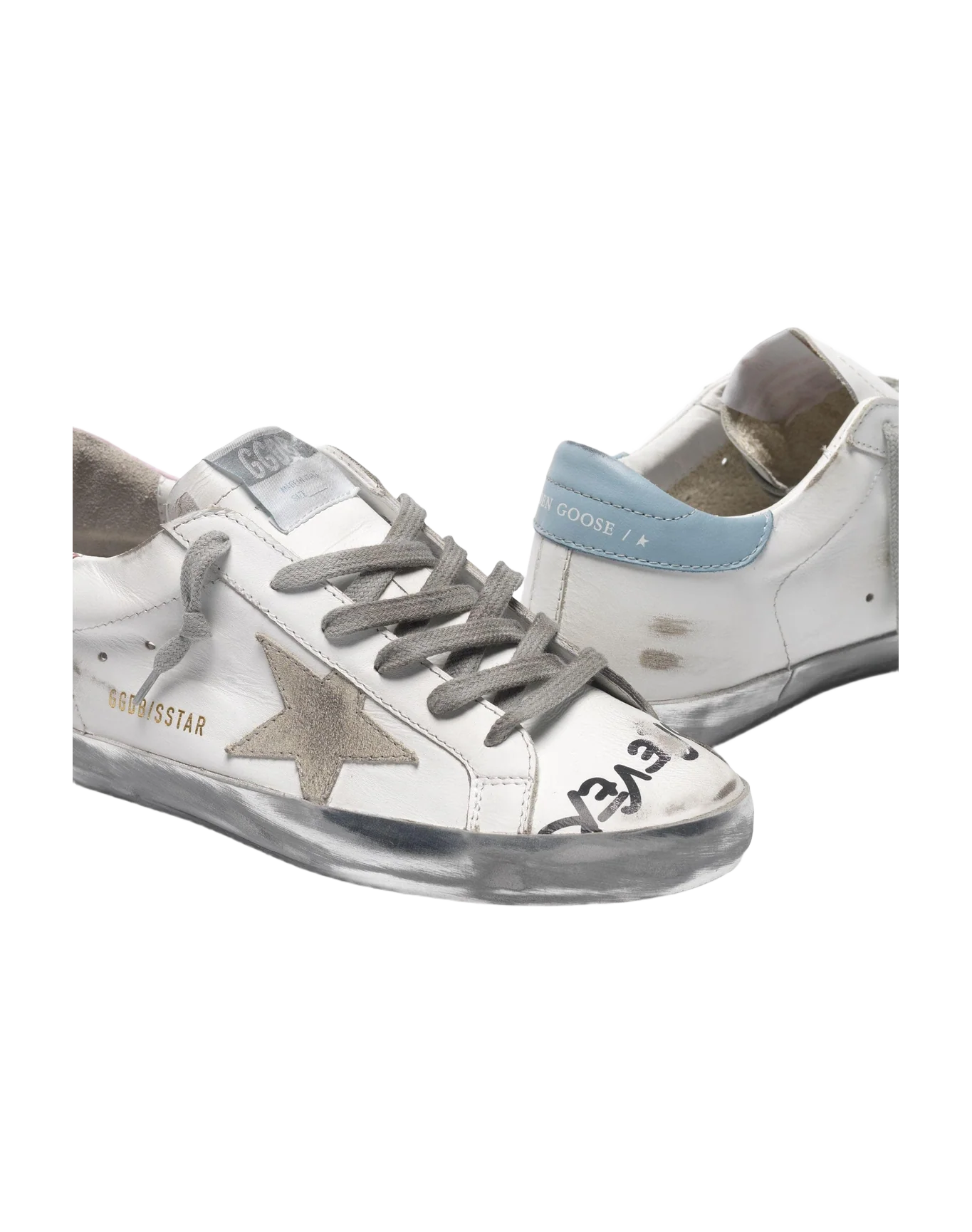 Women | Super-Star Sneakers with Handwritten Lettering & Two-Tone Heel Tabs - Image 4