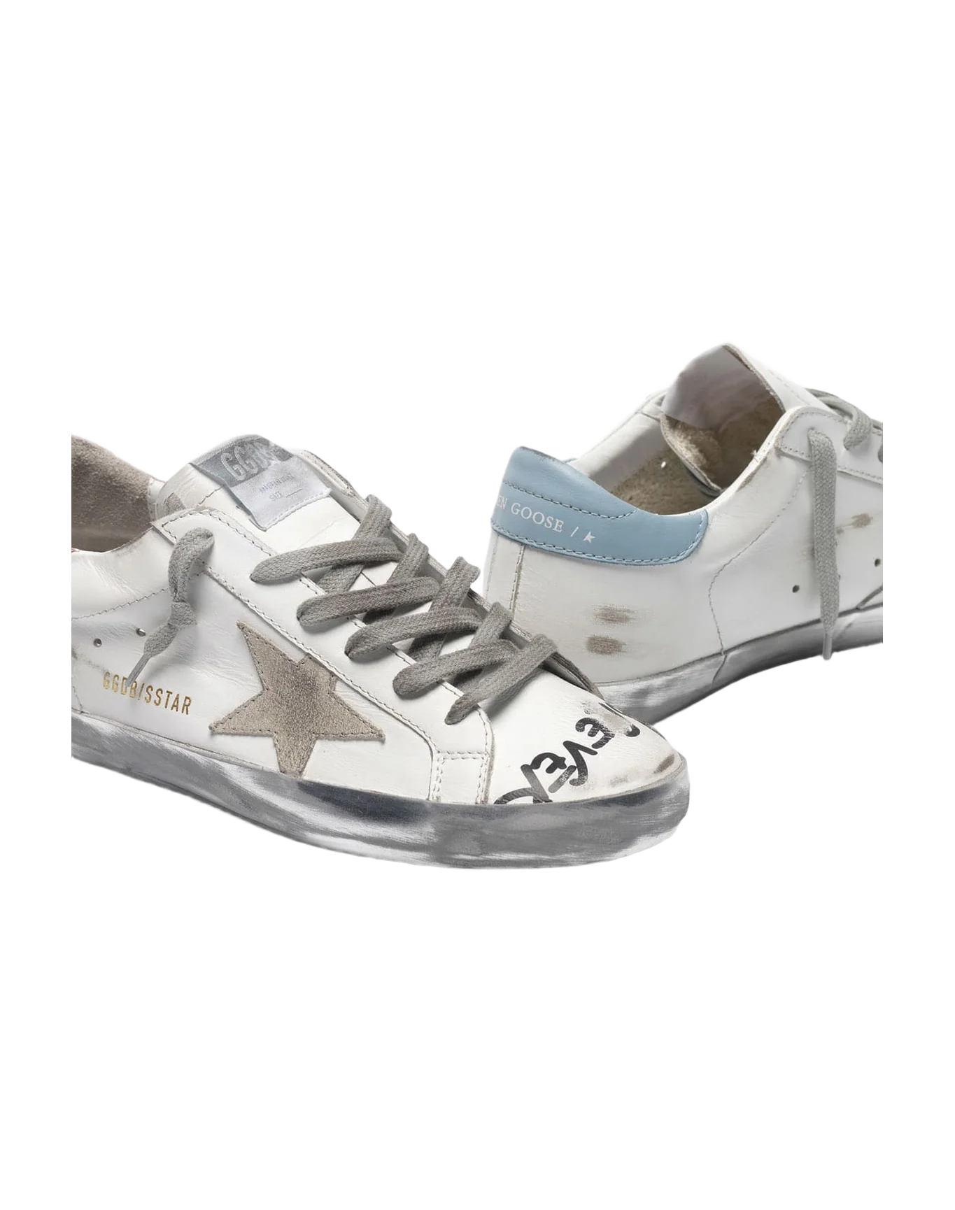 Women | Super-Star Sneakers with Handwritten Lettering & Two-Tone Heel Tabs - Image 5
