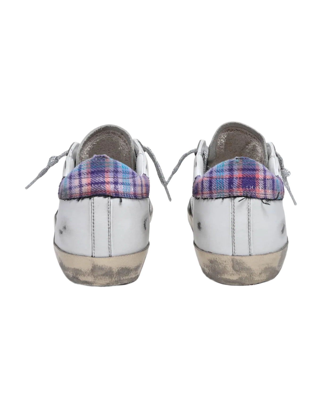 Women | Super-Star Sneakers with Jacquard Heel Tab & Snake-Print Suede Star | White x Beige x Multicolor - Image 6