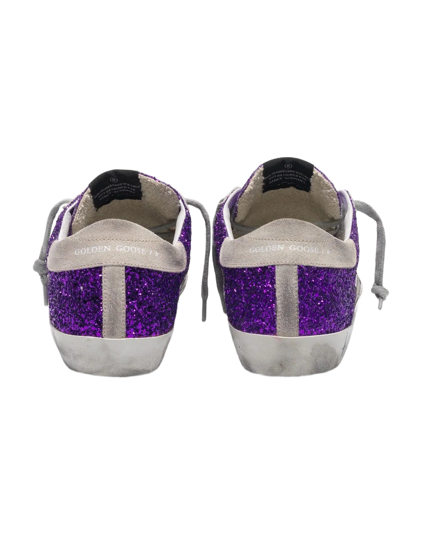 Women | Super-Star Sneakers with Purple Glitter & Lettering On The Foxing - Image 4