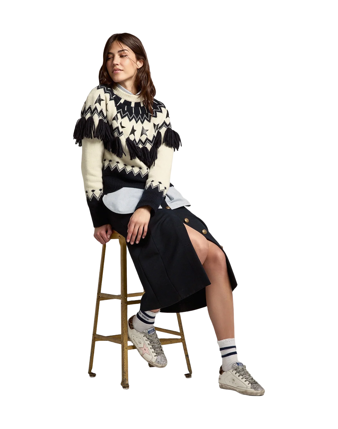 Women | Super-Star Sneakers with Silver Glitter Tongue & Handwritten Lettering | White x Rose Quartz x Silver x Beige Brown Leo - Image 6