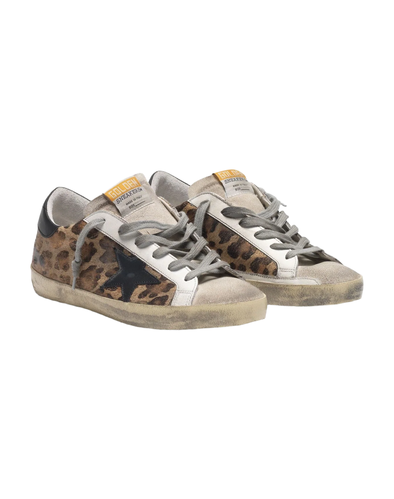 Women | Super-Star Sneakers with Snow Leopard-Black Star - Image 2
