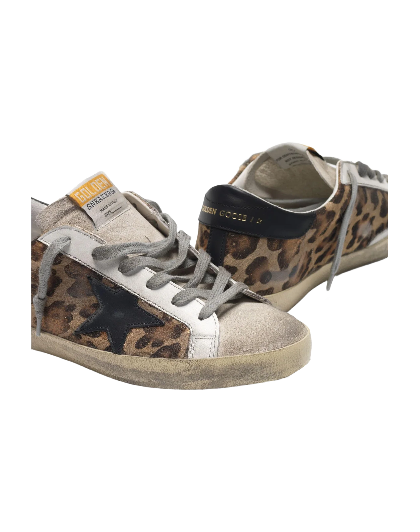 Women | Super-Star Sneakers with Snow Leopard-Black Star - Image 6