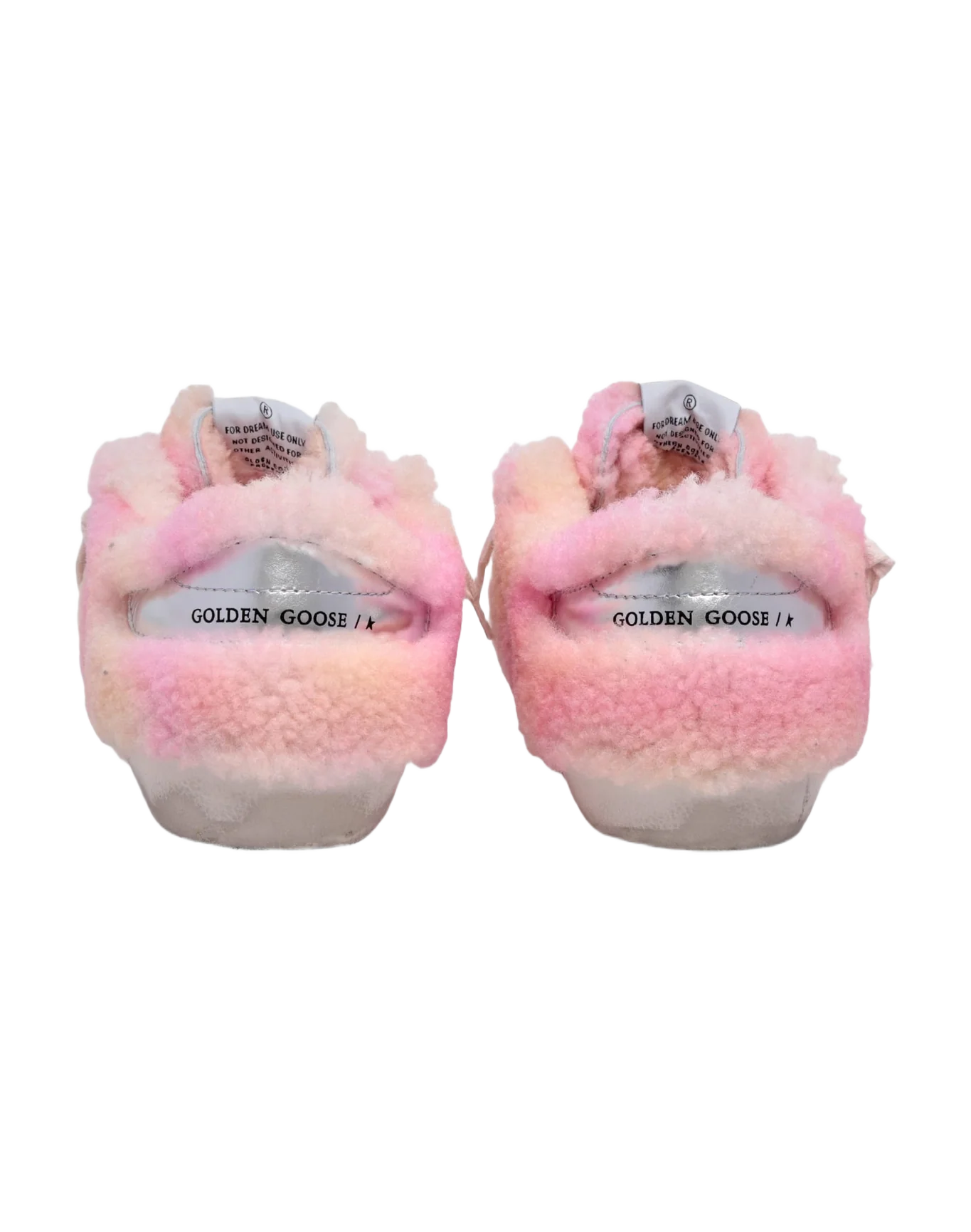 Women | Super-Star Sneakers with Upper & Lining Pink Tie-Dye Shearling | Orange Yellow Red x Black x Silver - Image 9